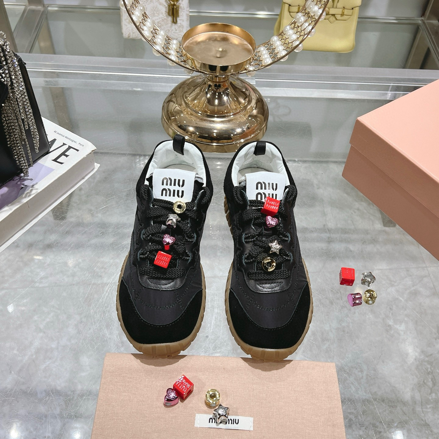 Miu Miu Women's Biscuit Sneakers Lace-Up Low Top Sneakers 3 i1742724357045 5476 0 0