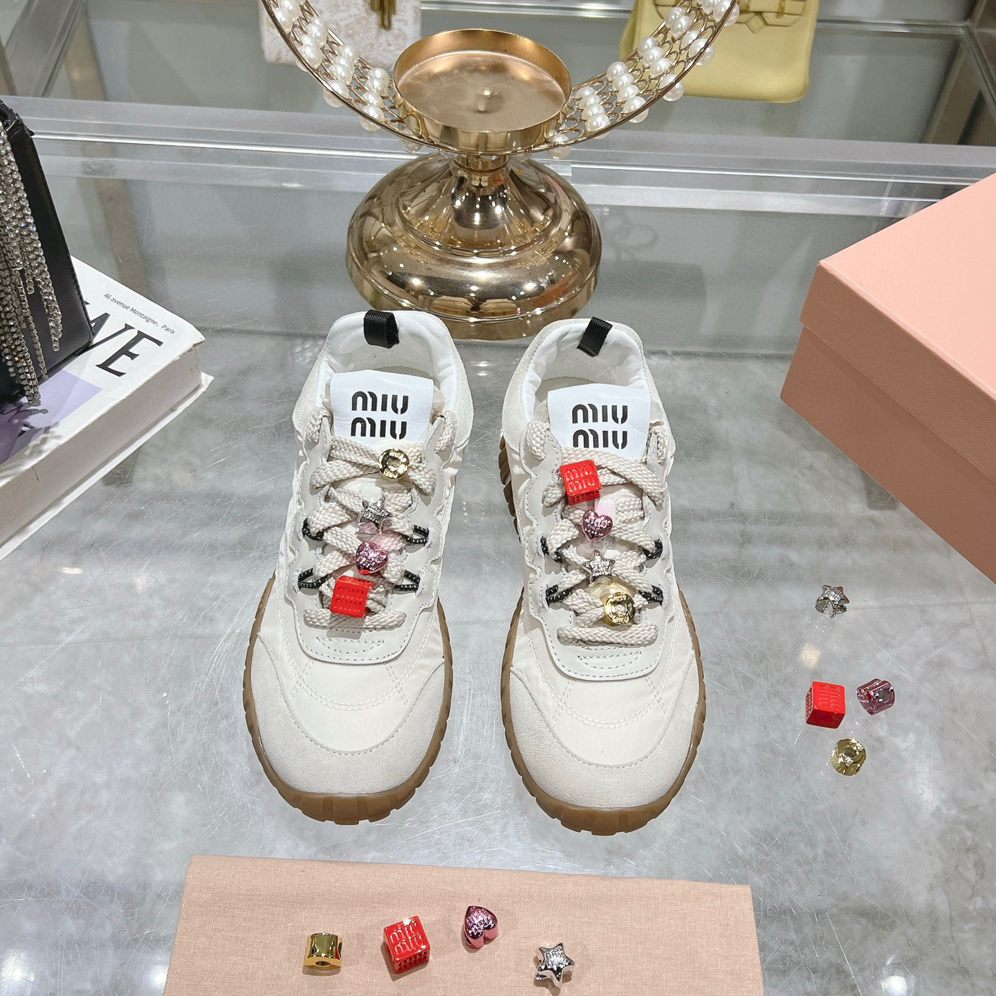 Miu Miu Women's Embellished Canvas Sneakers - Stylish and Comfortable 3 i1742724440673 3447 0 0