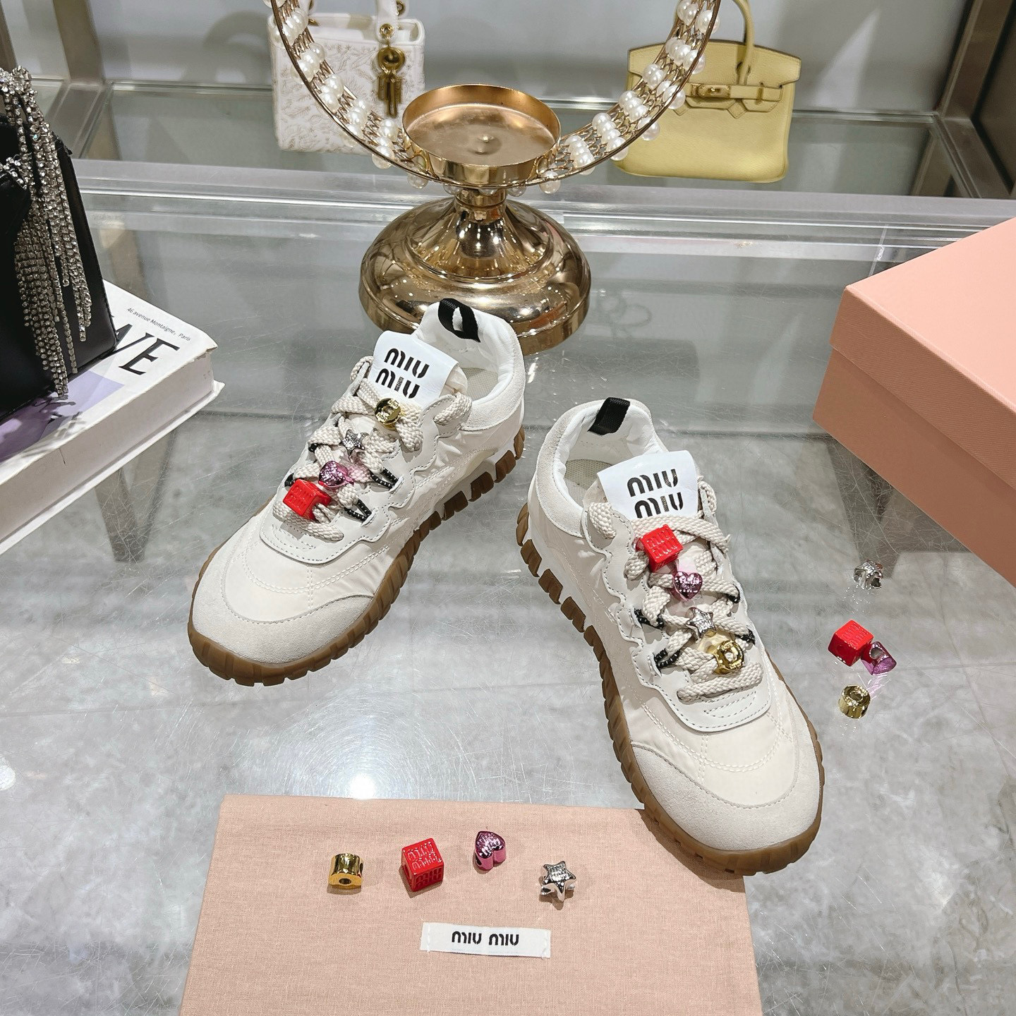 Miu Miu Women's Embellished Canvas Sneakers - Stylish and Comfortable 2 i1742724440695 2679 0 1