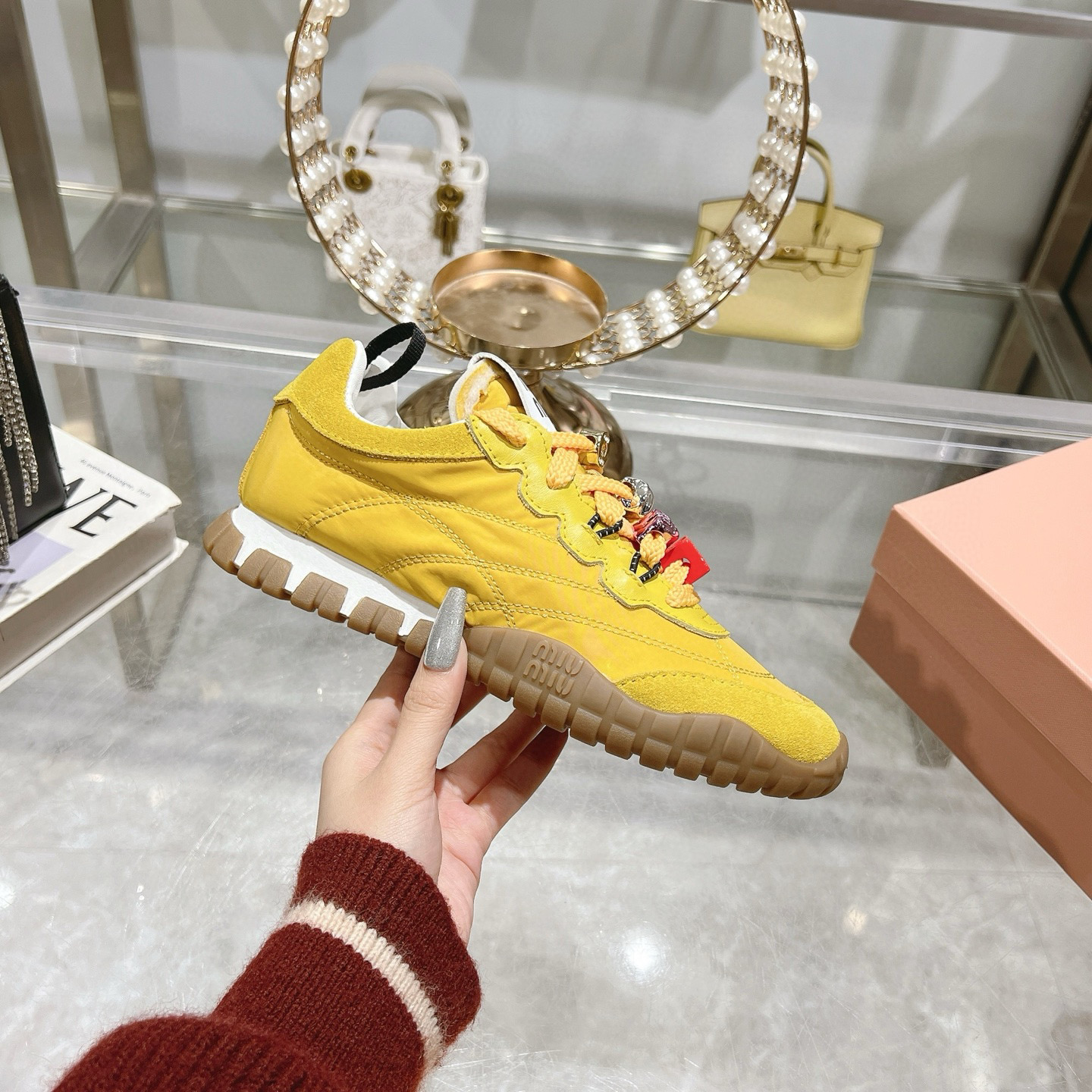Miu Miu Women's Thick Sole Canvas Sneakers Retro Design Comfortable & Breathable 4 i1742724489568 1874 0 2
