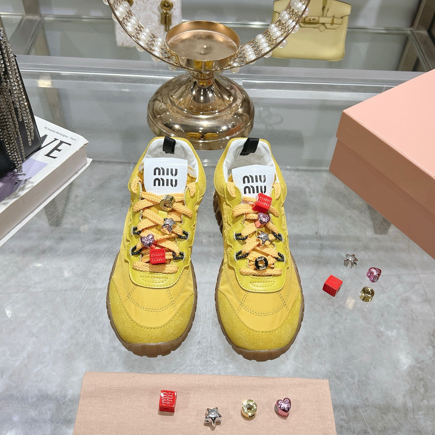Miu Miu Women's Thick Sole Canvas Sneakers Retro Design Comfortable & Breathable 3 i1742724489813 435 0 0