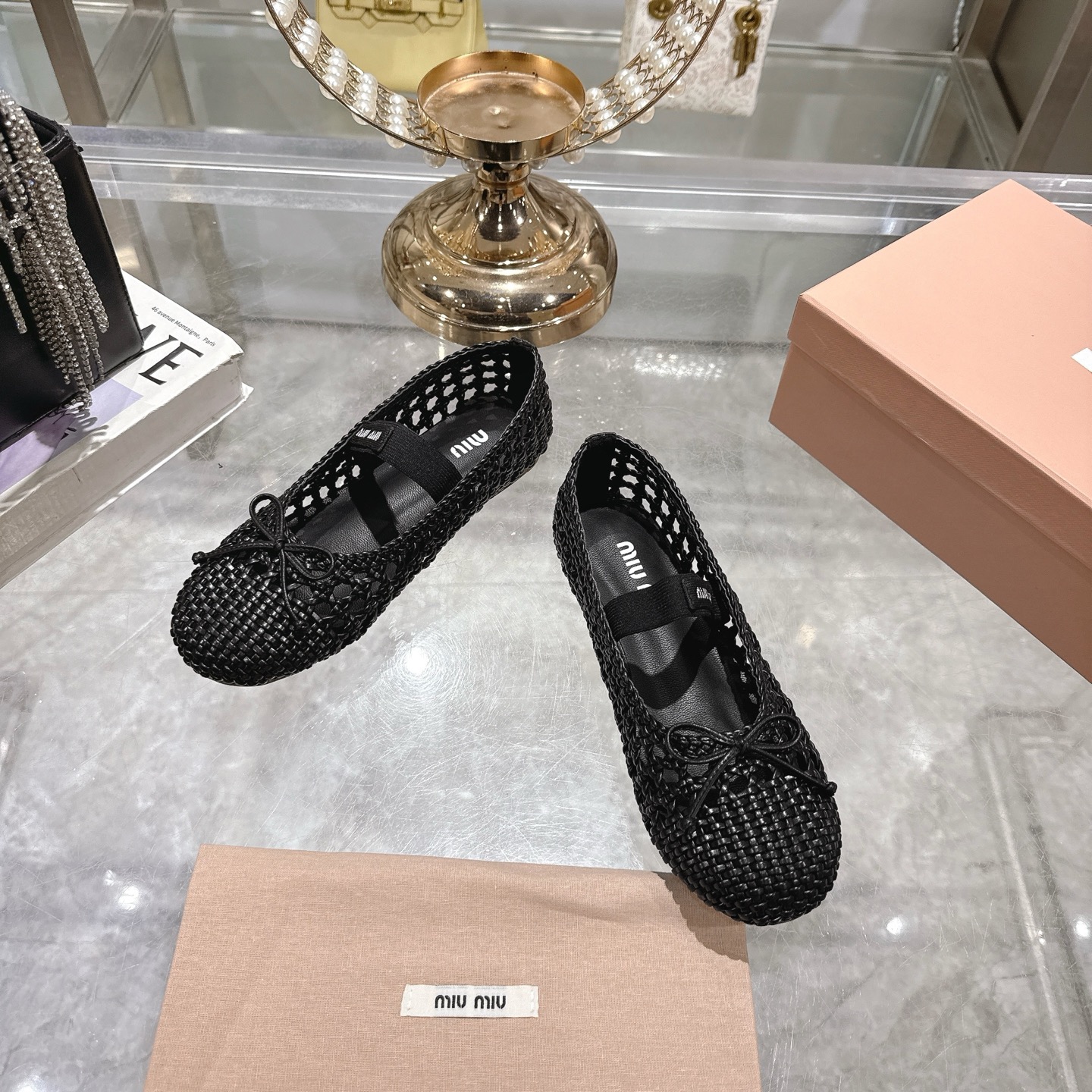 Miu Miu Women's Woven Ballerina Flats with Bow Detail - Summer Collection 4 i1743409345563 260 0 1