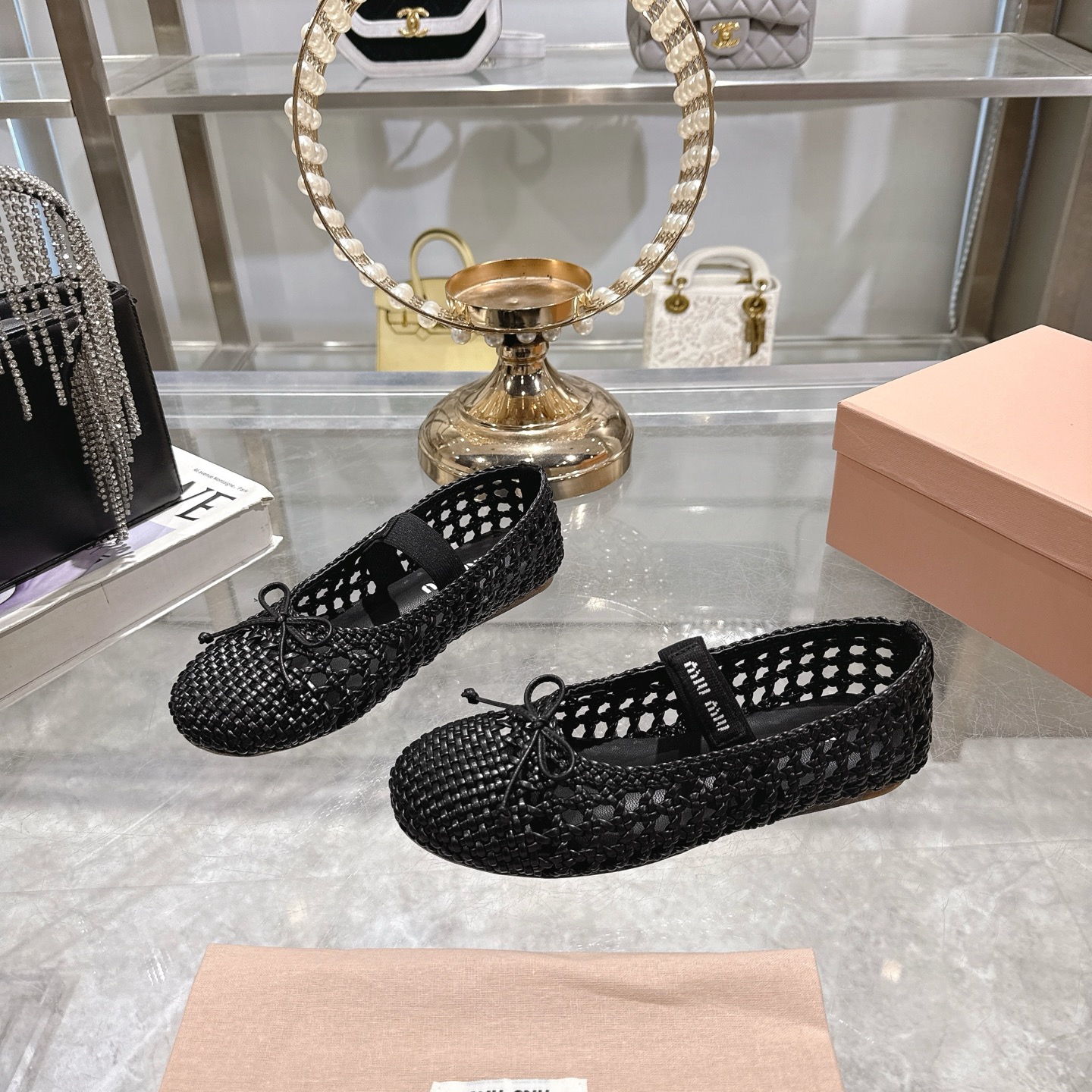 Miu Miu Women's Woven Ballerina Flats with Bow Detail - Summer Collection 5 i1743409345563 2612 0 2