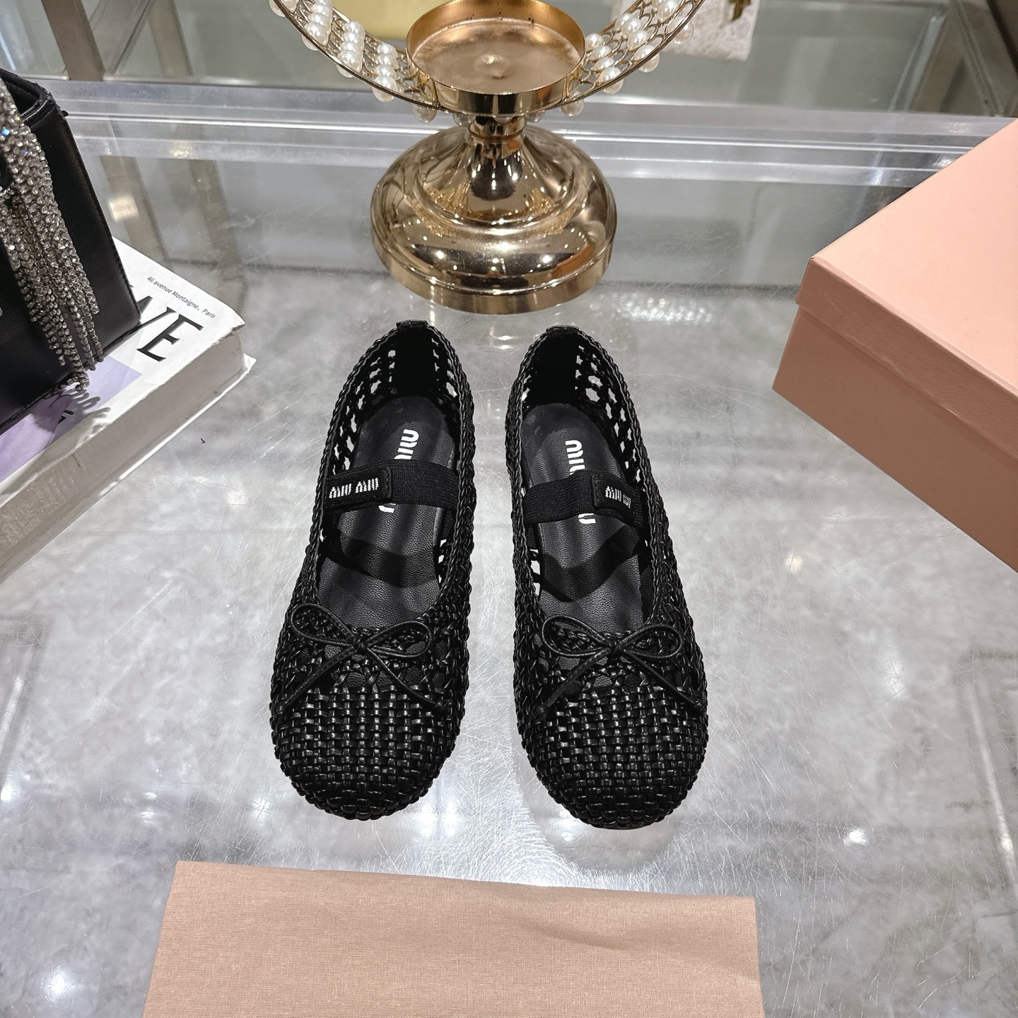 Miu Miu Women's Woven Ballerina Flats with Bow Detail - Summer Collection 3 i1743409347493 7944 0 0