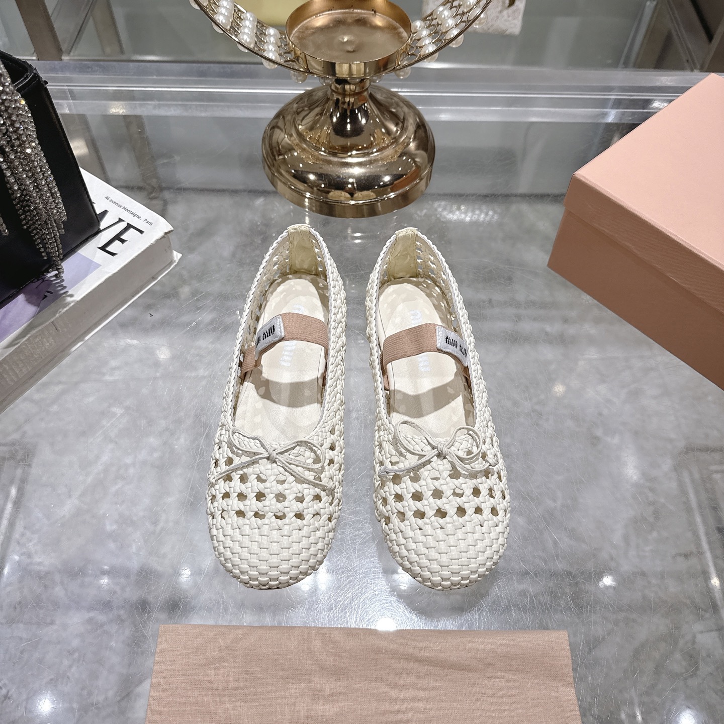 Miu Miu Women's Woven Ballet Flats - Elegant & Comfortable Summer Shoes 4 i1743409653036 451 0 0