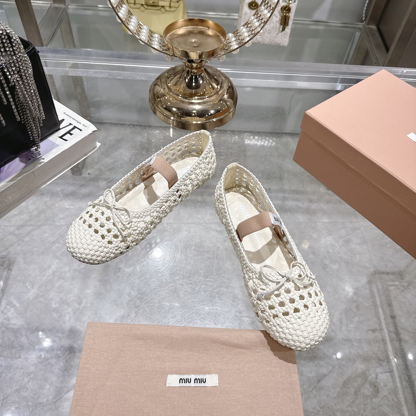 Miu Miu Women's Woven Ballet Flats - Elegant & Comfortable Summer Shoes 5 i1743409653050 2727 0 1