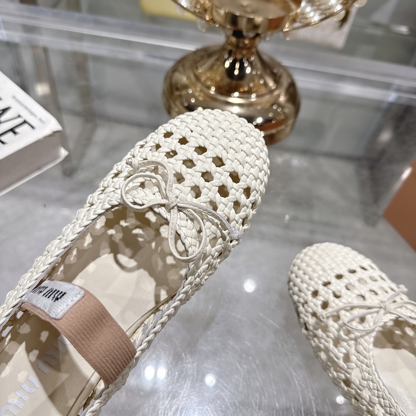 Miu Miu Women's Woven Ballet Flats - Elegant & Comfortable Summer Shoes 8 i1743409657461 3224 0 6