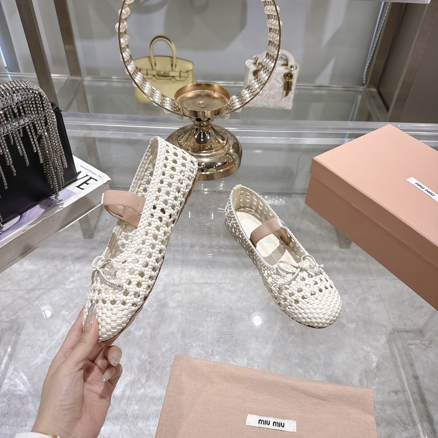 Miu Miu Women's Woven Ballet Flats - Elegant & Comfortable Summer Shoes 6 i1743409657479 8479 0 3