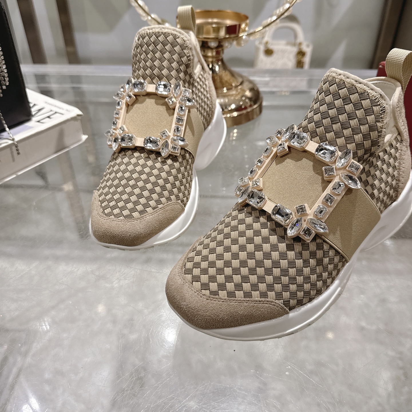 Roger Vivier Viv' Run Upgrade Diamond Buckle Woven Sneakers 9 i1743931384239 3456 0 7