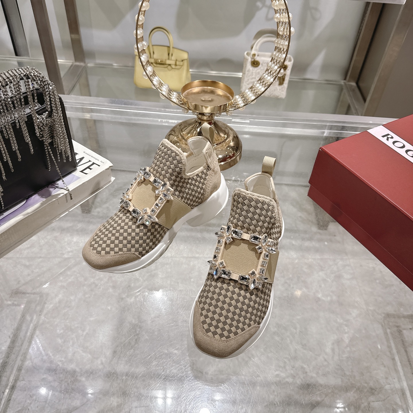 Roger Vivier Viv' Run Upgrade Diamond Buckle Woven Sneakers 7 i1743931384306 8521 0 5