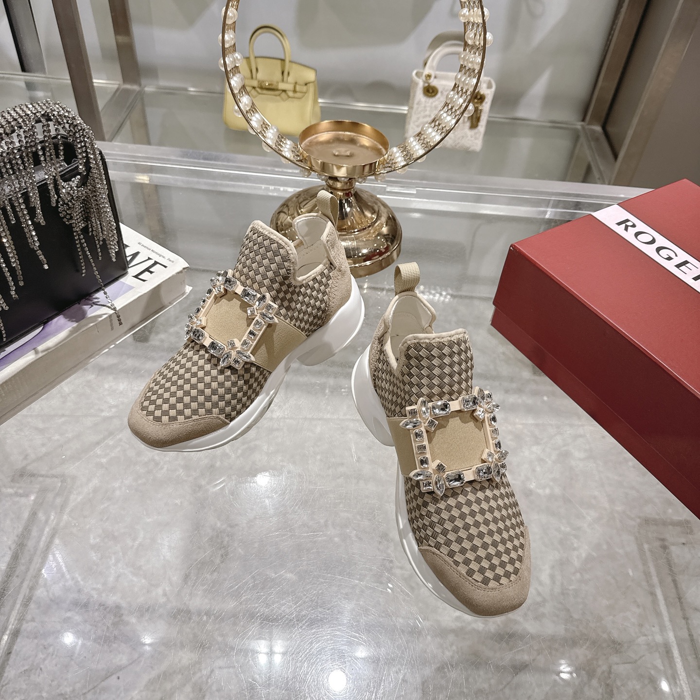 Roger Vivier Viv' Run Upgrade Diamond Buckle Woven Sneakers 5 i1743931385835 6039 0 1
