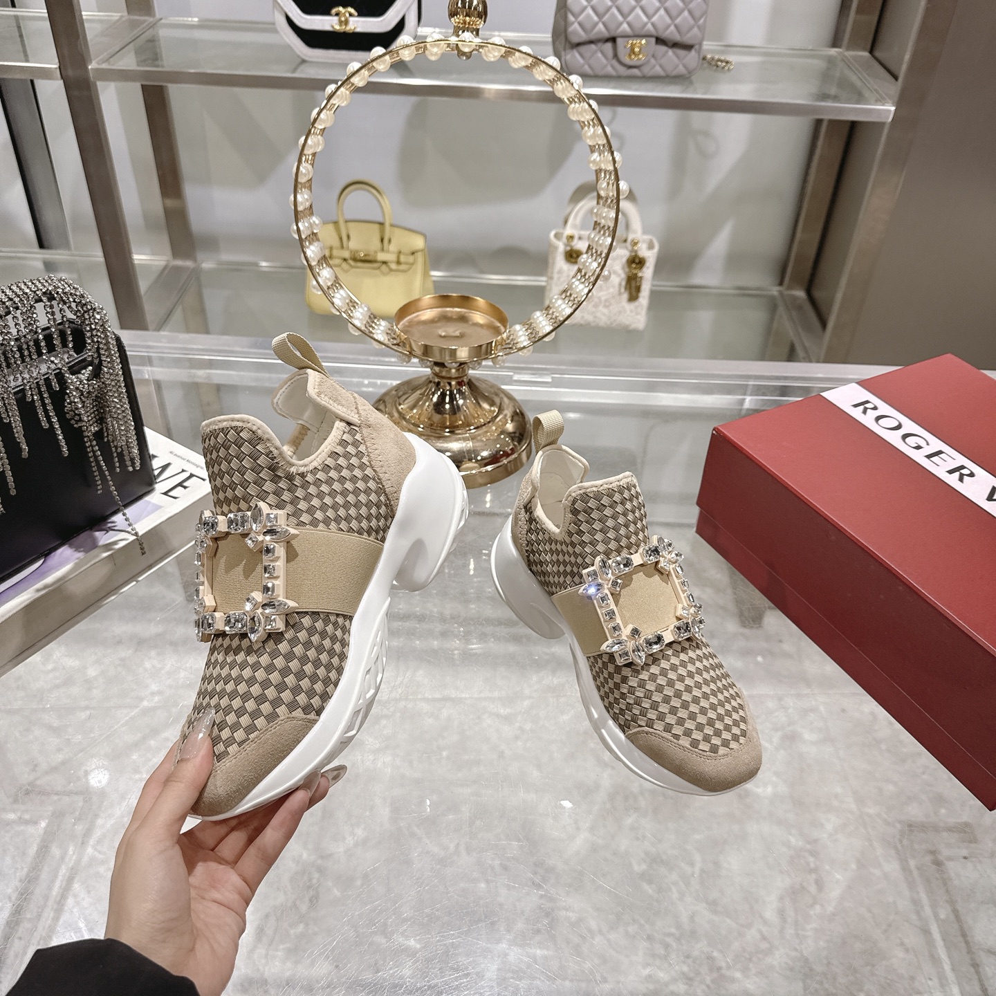 Roger Vivier Viv' Run Upgrade Diamond Buckle Woven Sneakers 6 i1743931385896 7085 0 3