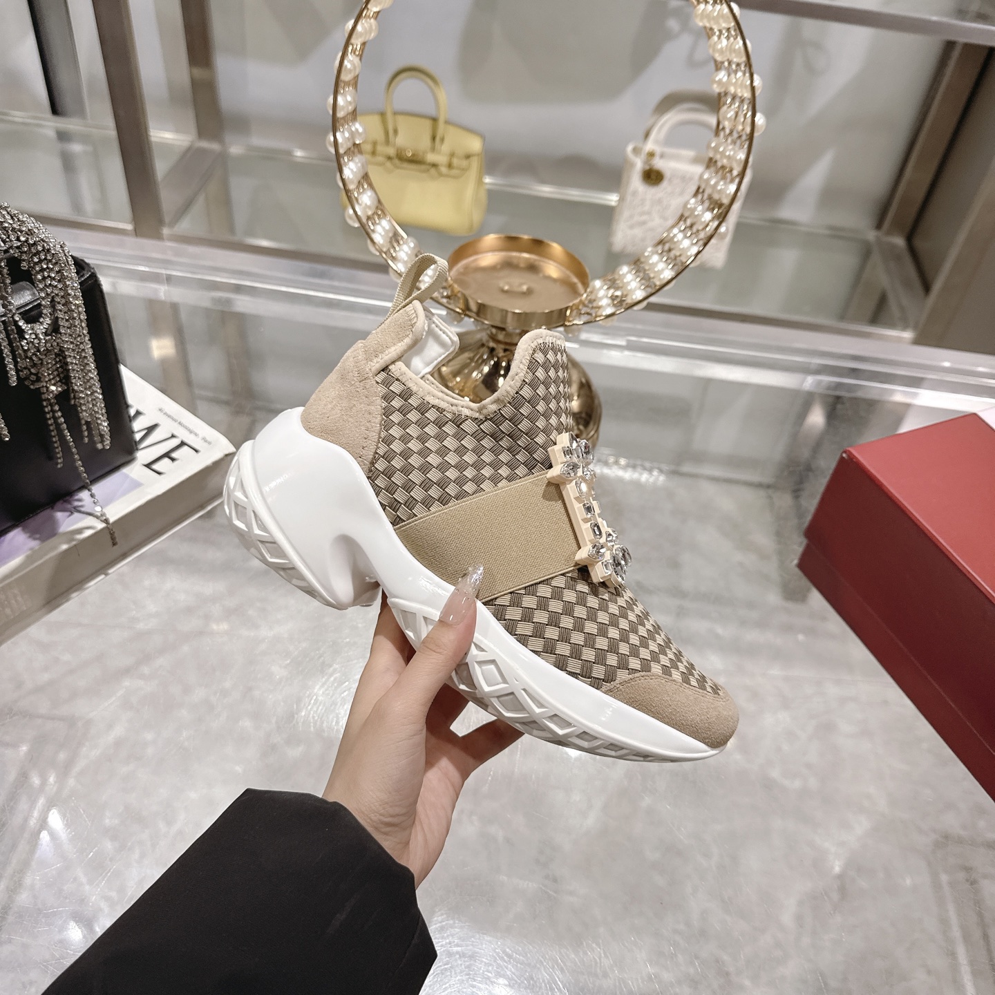 Roger Vivier Viv' Run Upgrade Diamond Buckle Woven Sneakers 3 i1743931385929 47 0 4
