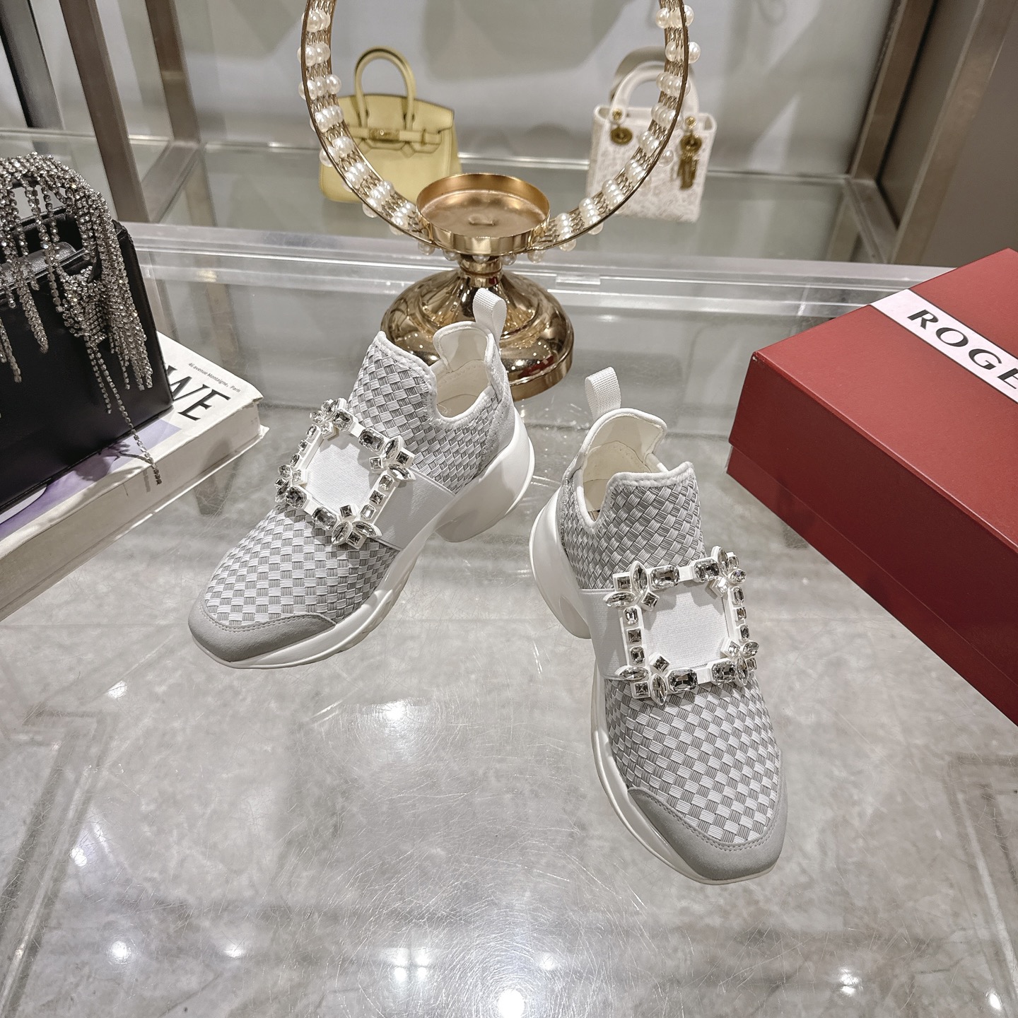 Roger Vivier Viv' Run Embellished Woven Sneakers - Designer Style & Comfort 5 i1743931445230 8949 0 1