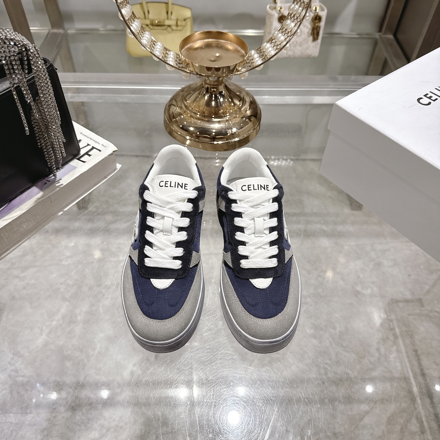 Celine 2025SS Logo Lace-Up Platform Sneakers - Simple, Comfortable, Chic 3 i1743931910147 6790 0 0