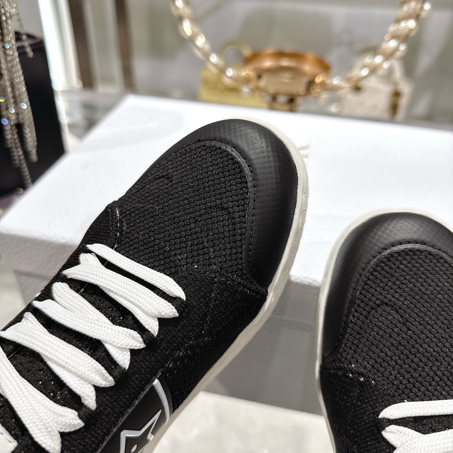 Dior Star Sneakers: Black Knit, Suede Accents, Iconic Star Detail 7 i1743934954370 7846 0 5