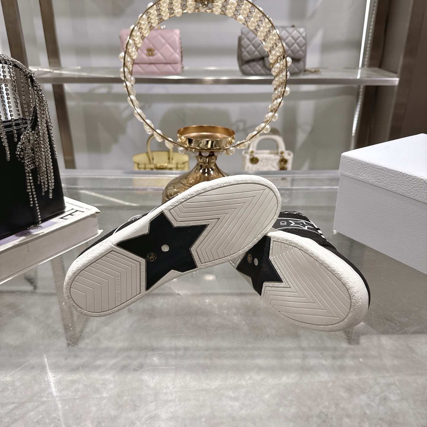 Dior Star Sneakers: Black Knit, Suede Accents, Iconic Star Detail 8 i1743934954491 3330 0 6
