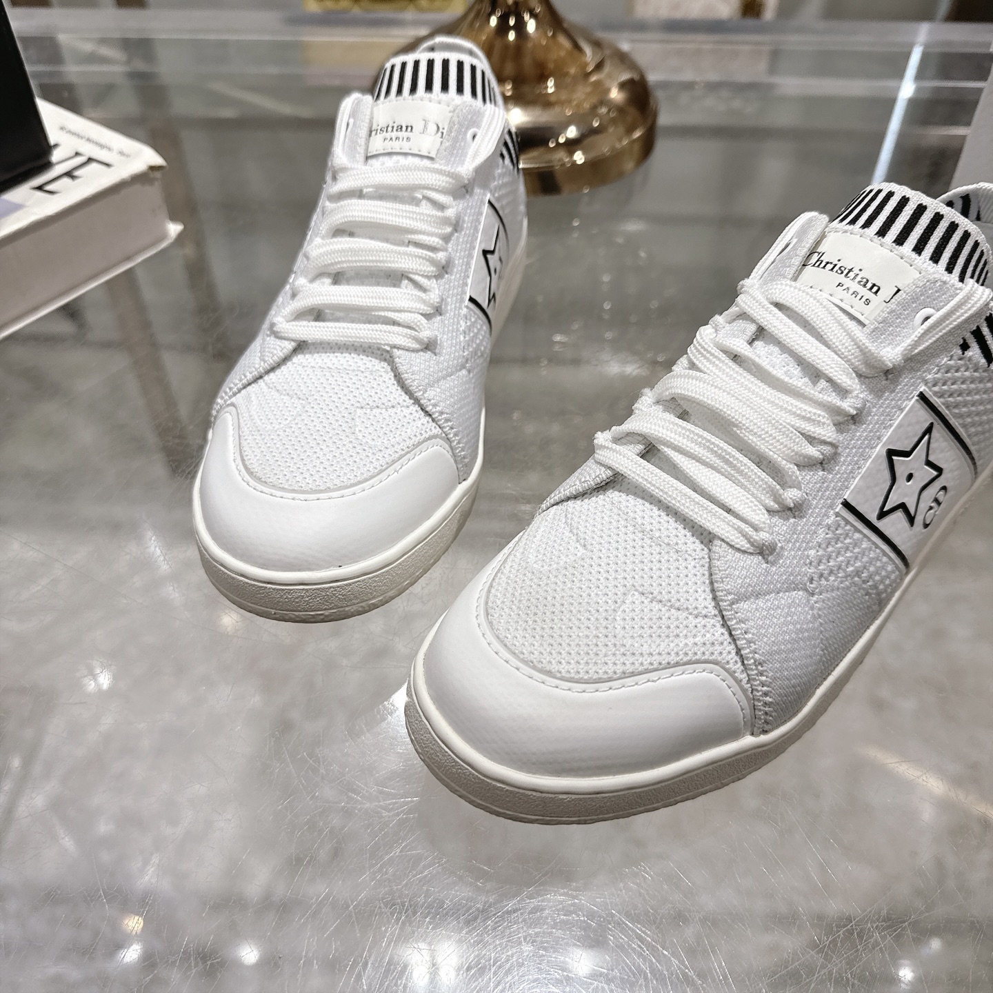 Dior Star Women's White Sneakers Platform Casual Shoes Lace-up 10 i1743934977763 7944 0 8
