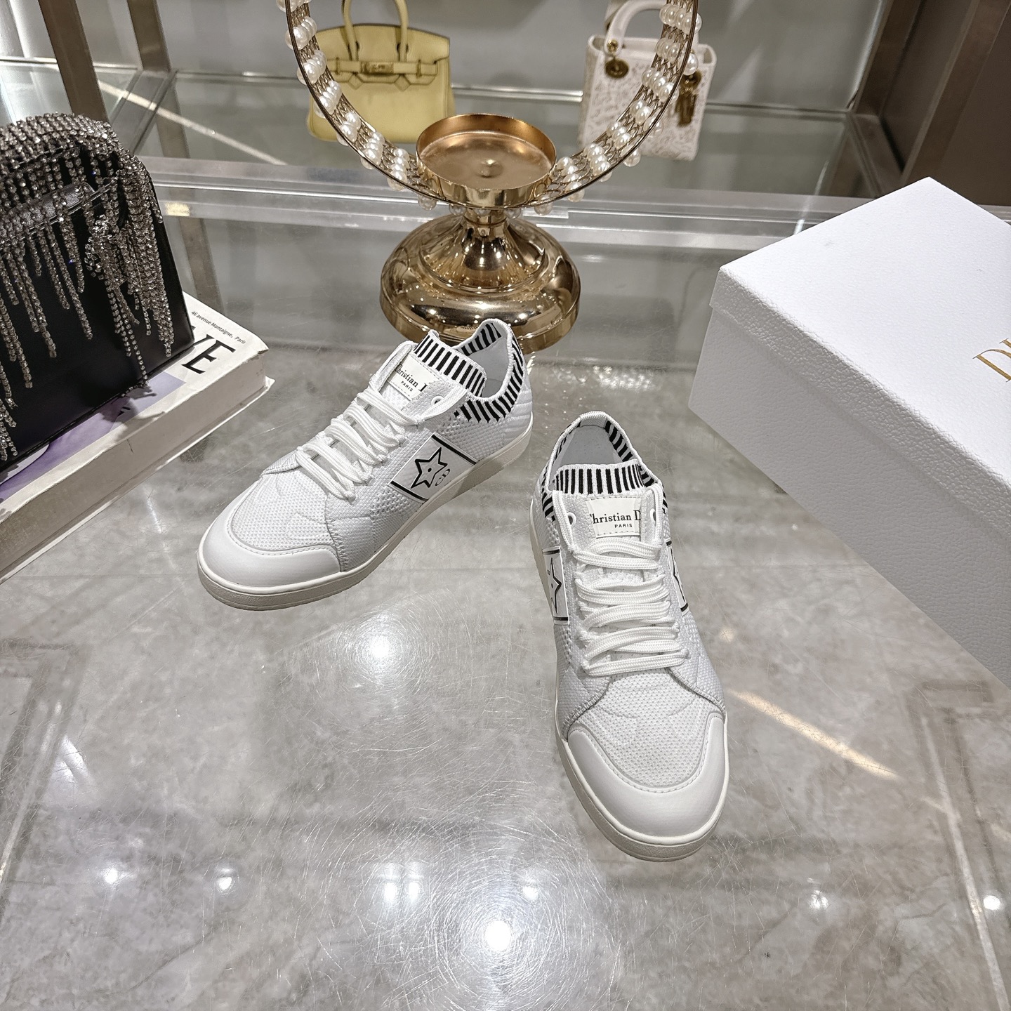 Dior Star Women's White Sneakers Platform Casual Shoes Lace-up 4 i1743934978571 3715 0 1