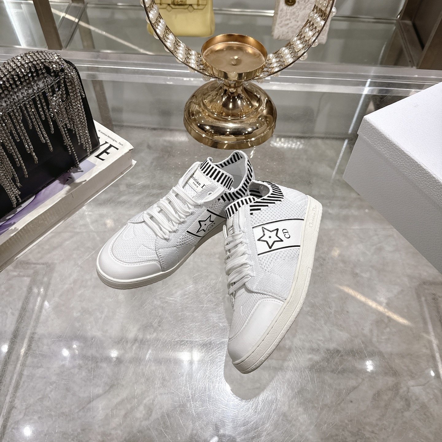 Dior Star Women's White Sneakers Platform Casual Shoes Lace-up 5 i1743934978611 3148 0 2