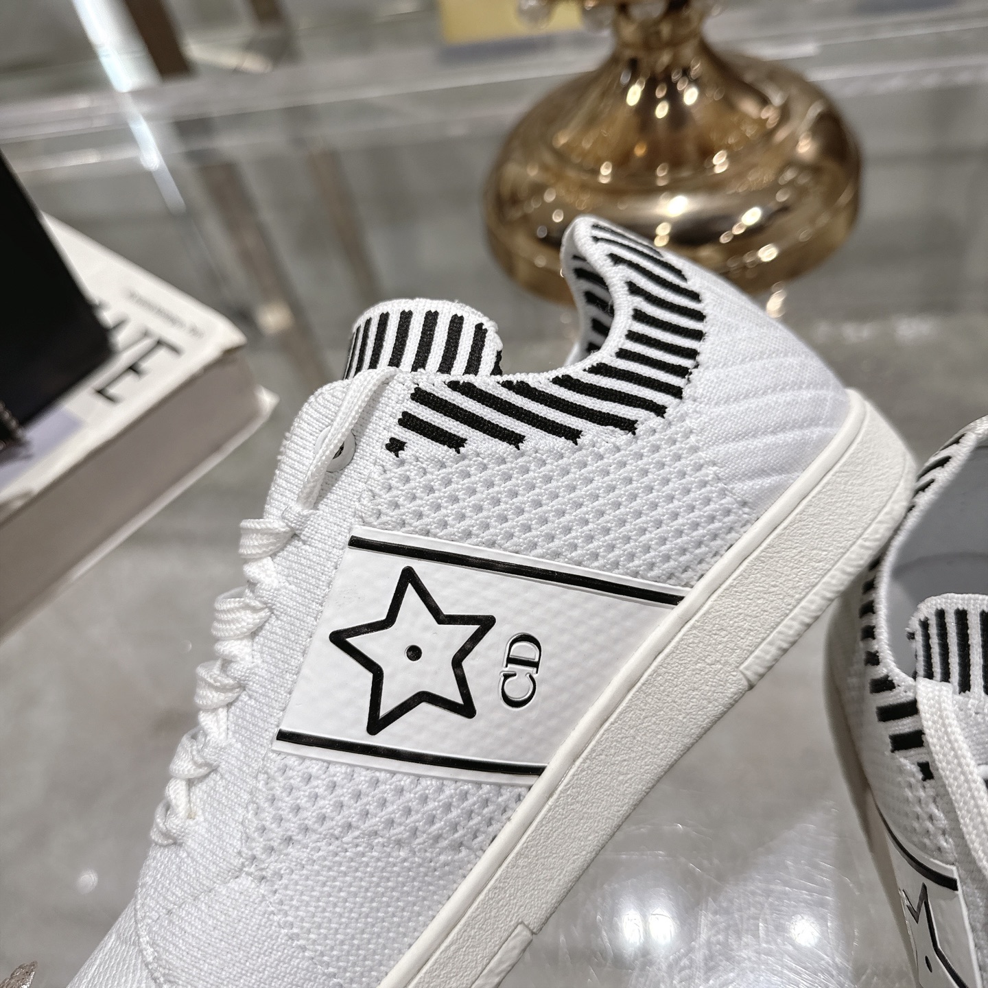 Dior Star Women's White Sneakers Platform Casual Shoes Lace-up 8 i1743934978681 4066 0 6