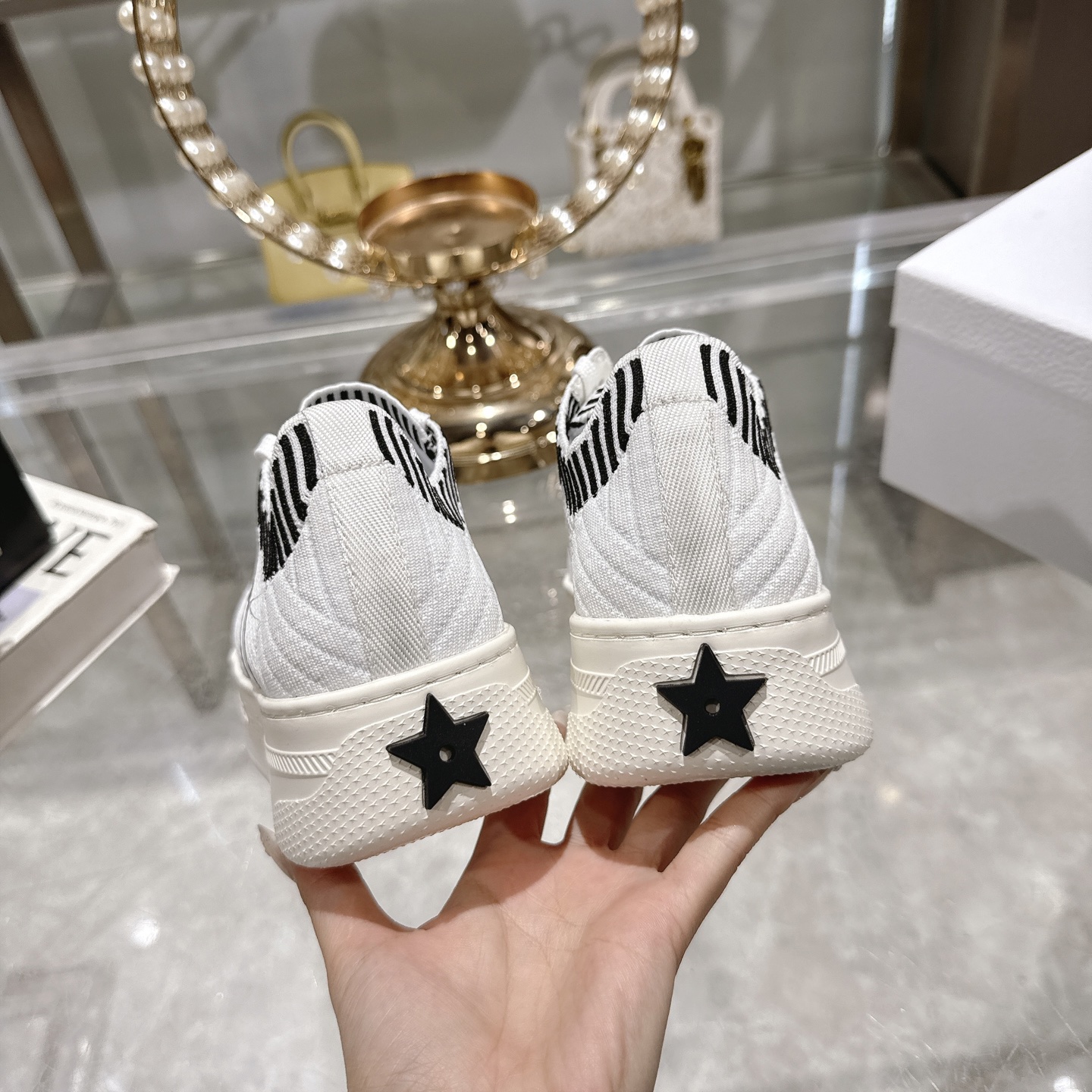 Dior Star Women's Sneakers White Calfskin and Technical Fabric 8 i1743935008203 9920 0 6