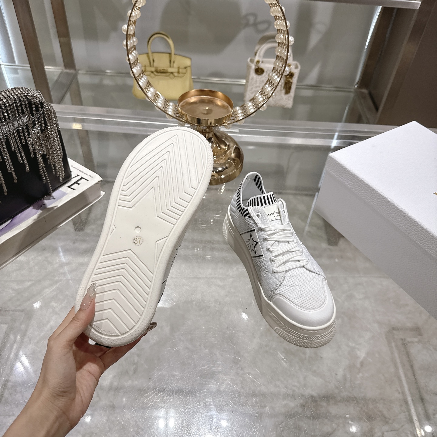 Dior Star Women's Sneakers White Calfskin and Technical Fabric 10 i1743935008217 9086 0 8
