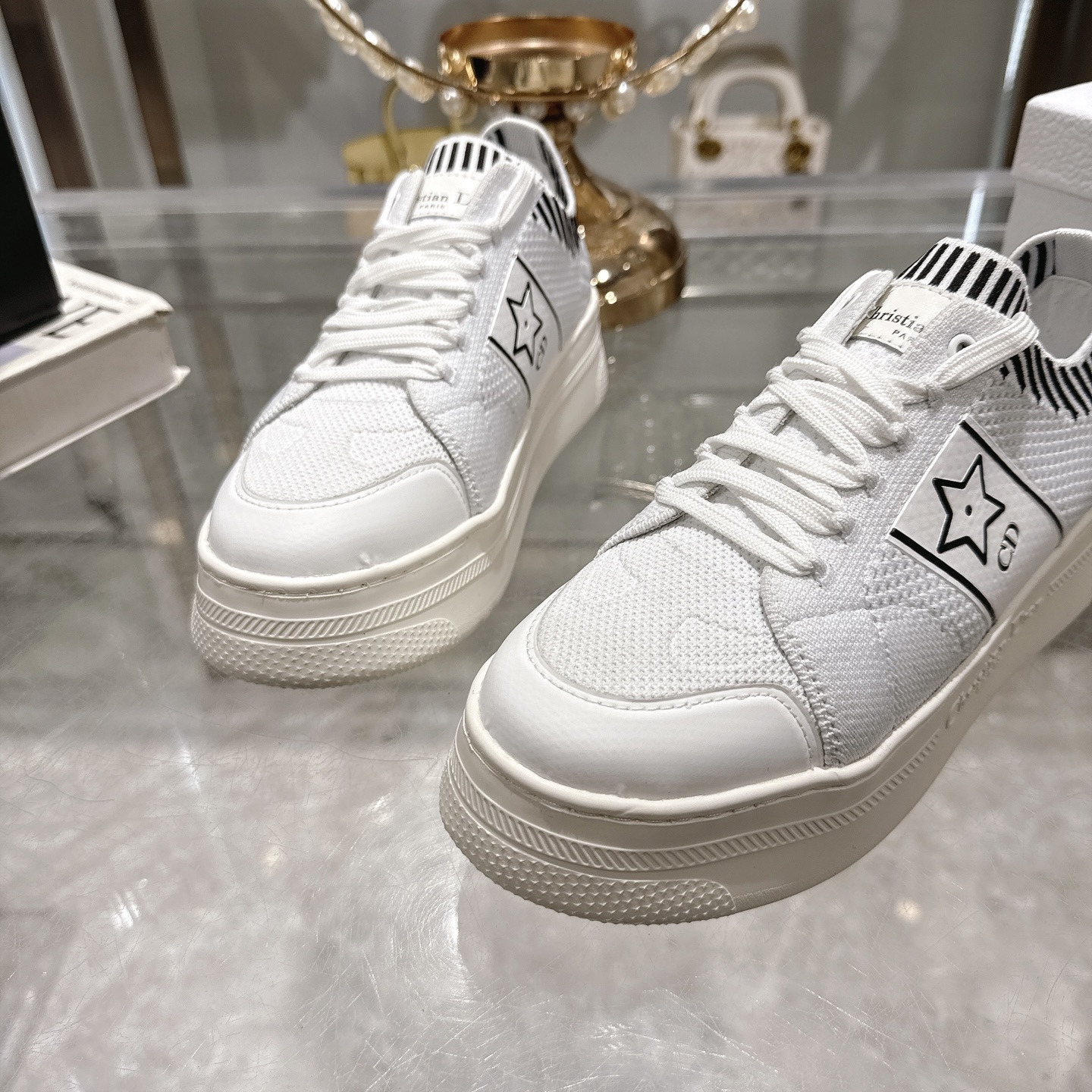Dior Star Women's Sneakers White Calfskin and Technical Fabric 9 i1743935008265 3049 0 7