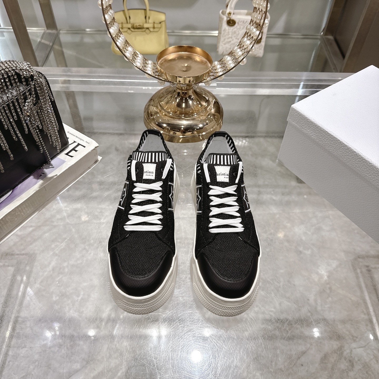 Dior Star Sneakers: Black Leather, Lightweight Sole, and Iconic Star Detail 3 i1743935054454 6151 0 0