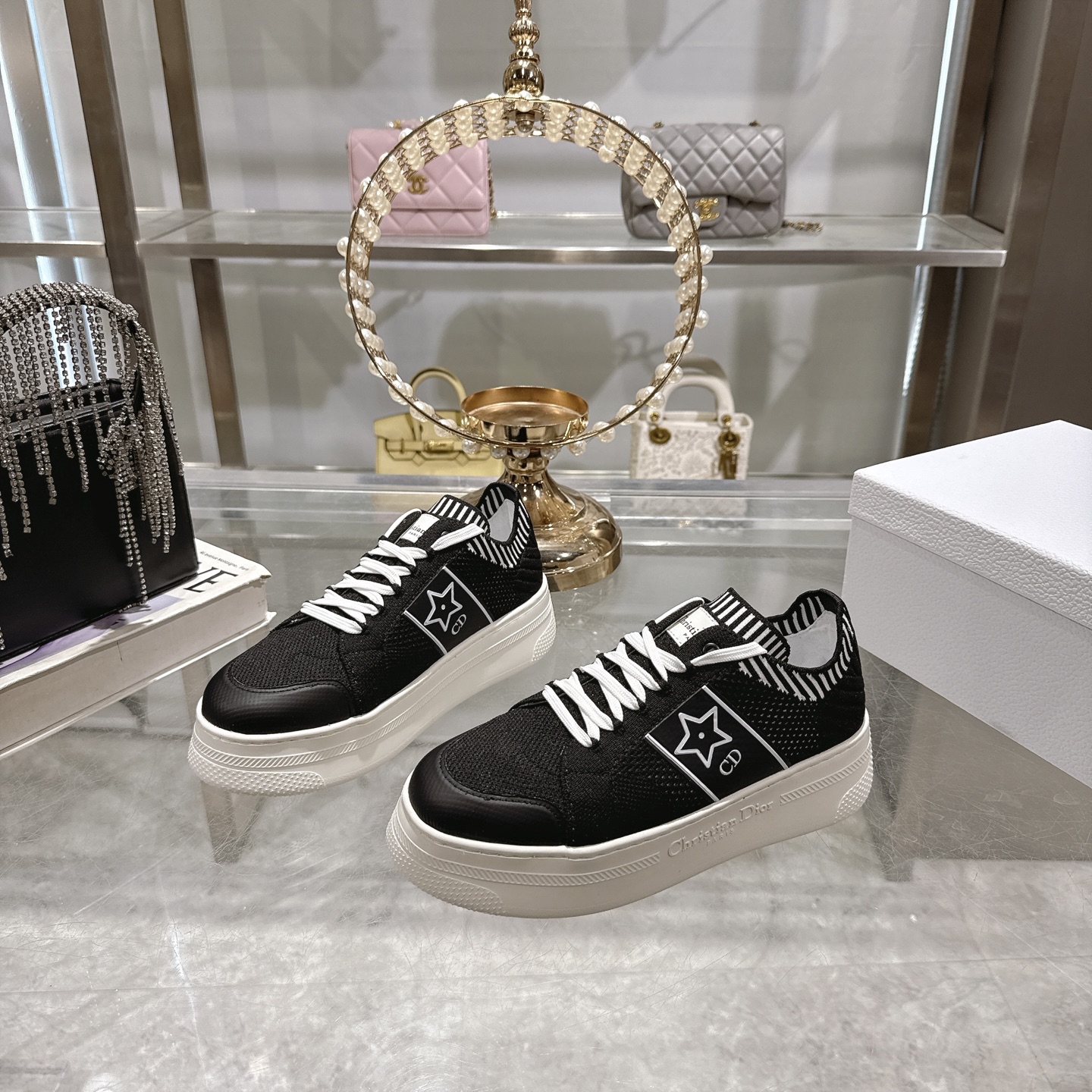 Dior Star Sneakers: Black Leather, Lightweight Sole, and Iconic Star Detail 7 i1743935054481 2852 0 4