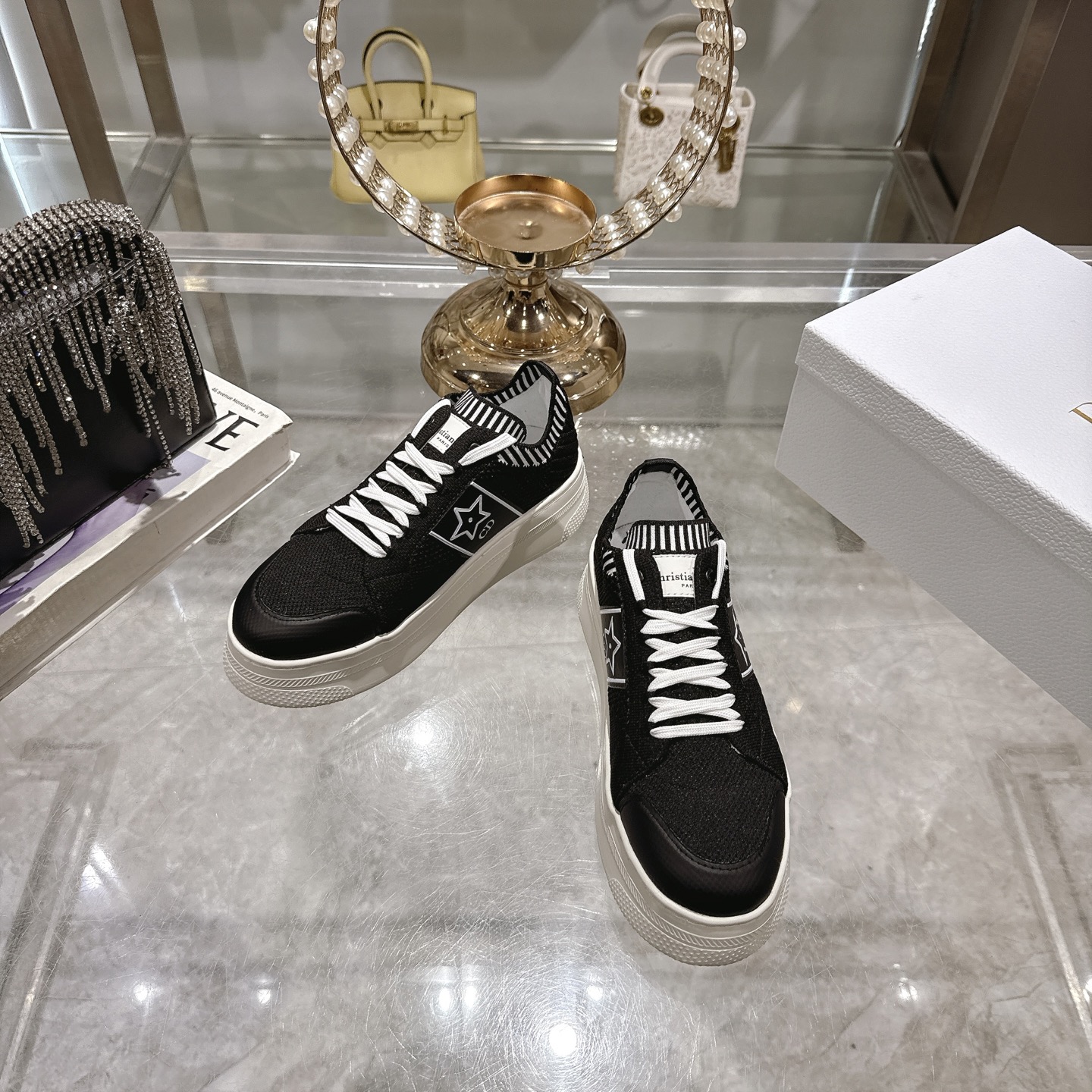 Dior Star Sneakers: Black Leather, Lightweight Sole, and Iconic Star Detail 4 i1743935056618 1404 0 1