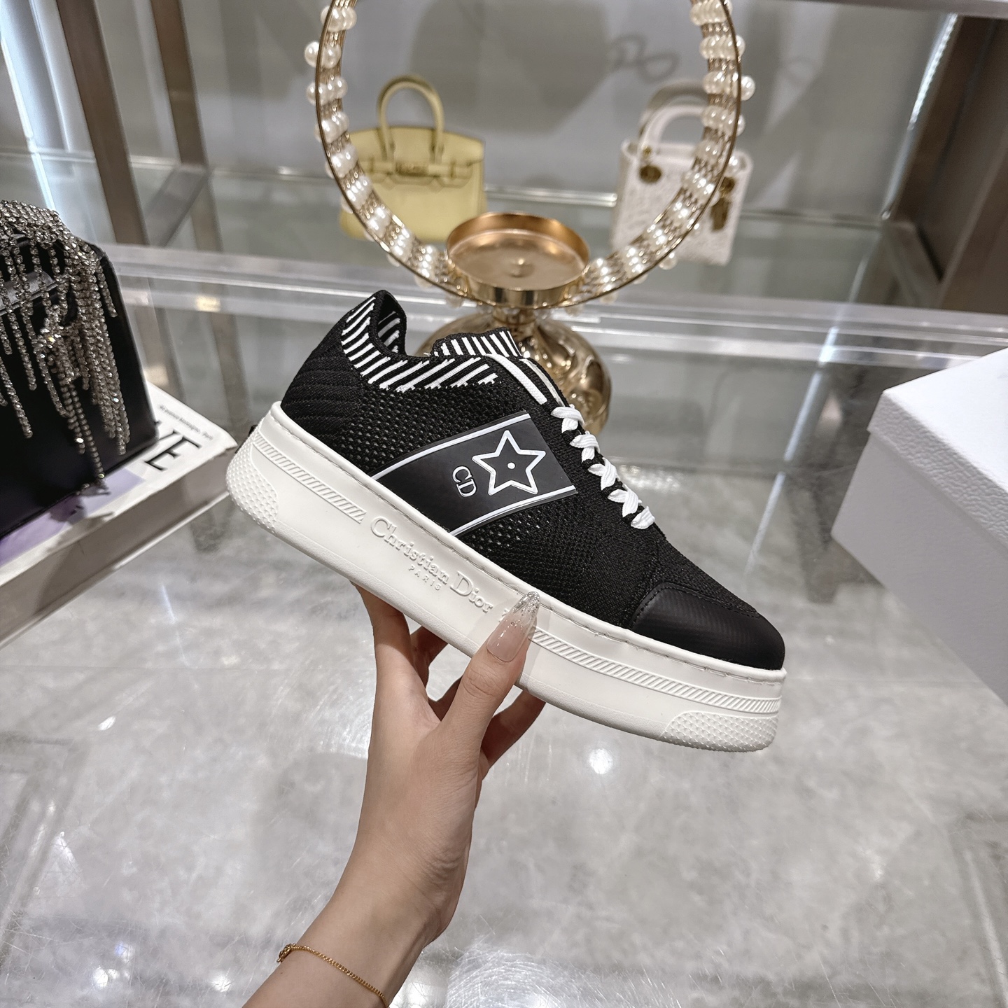 Dior Star Sneakers: Black Leather, Lightweight Sole, and Iconic Star Detail 2 i1743935056628 1440 0 5