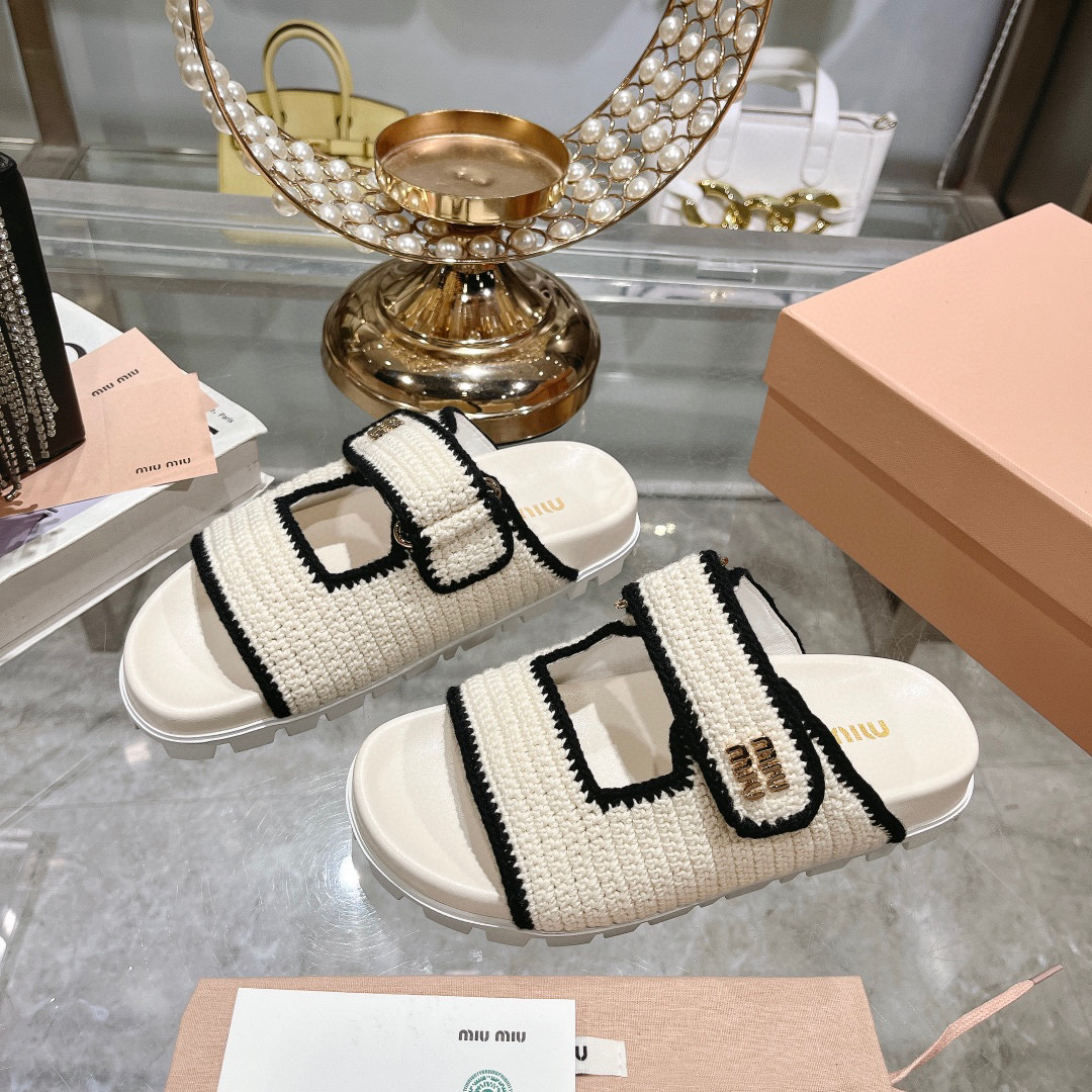 Miu Miu Women's Braided Velcro Strap Platform Slide Sandals 2 i1746510792244 7781 0 1