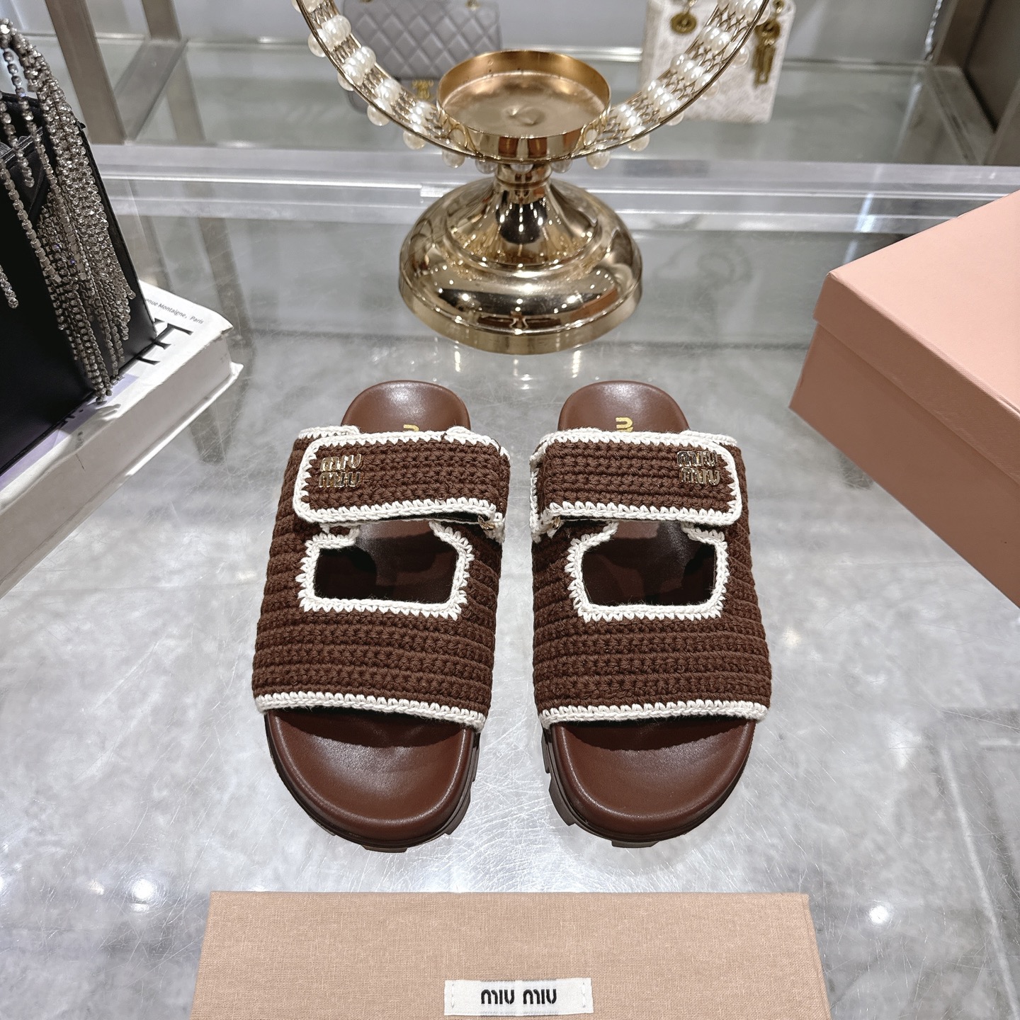 Miu Miu Woven Flatform Sandals, Retro Slides, Comfortable Summer Style 3 i1746510894821 4668 0 0