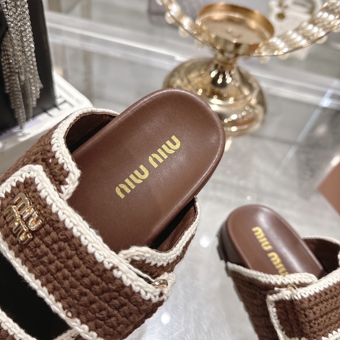Miu Miu Woven Flatform Sandals, Retro Slides, Comfortable Summer Style 5 i1746510895118 3399 0 3