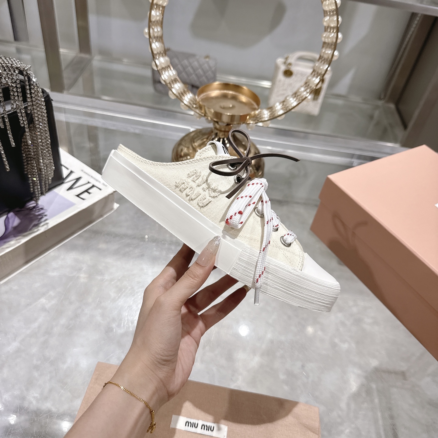 Miu Miu 25SS Retro Casual Canvas Shoes with Lightweight Sole 6 i1746686065458 8512 0 4