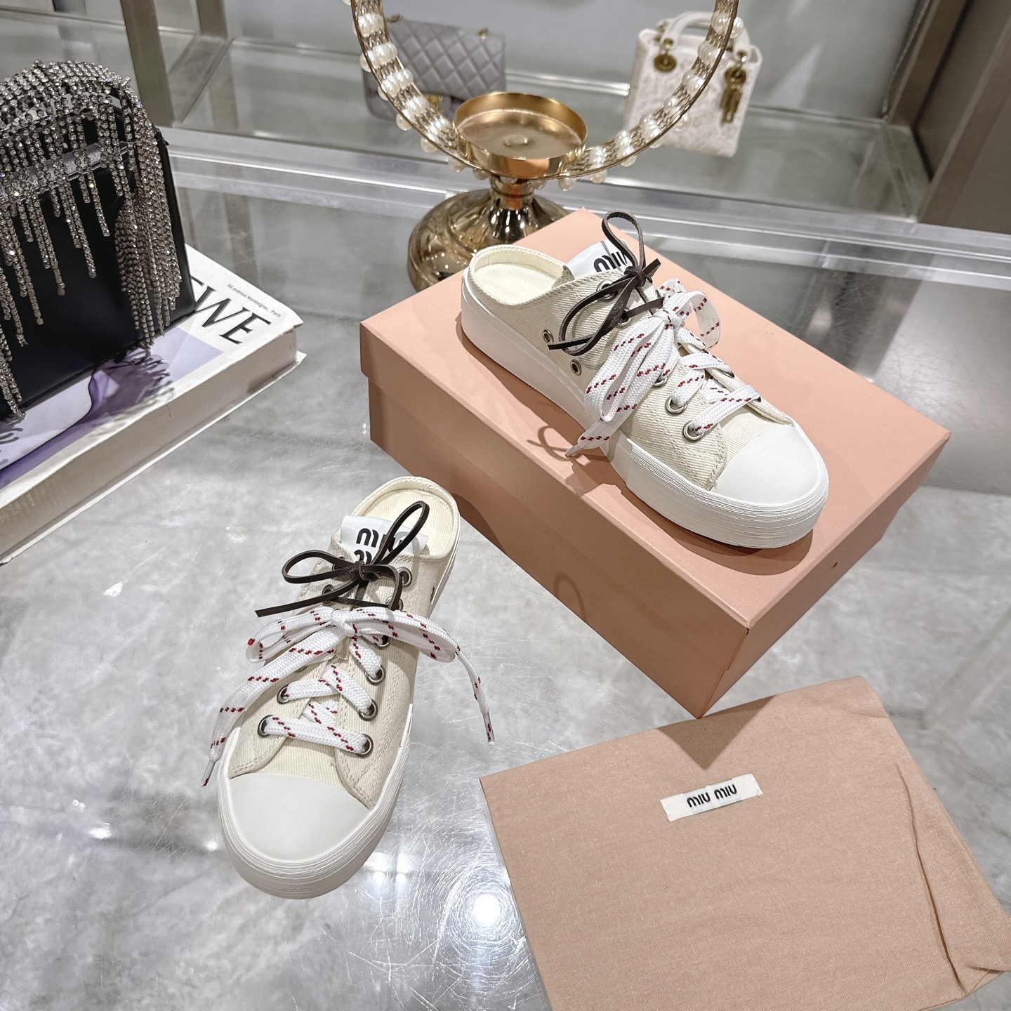 Miu Miu 25SS Retro Casual Canvas Shoes with Lightweight Sole 7 i1746686069469 7346 0 5