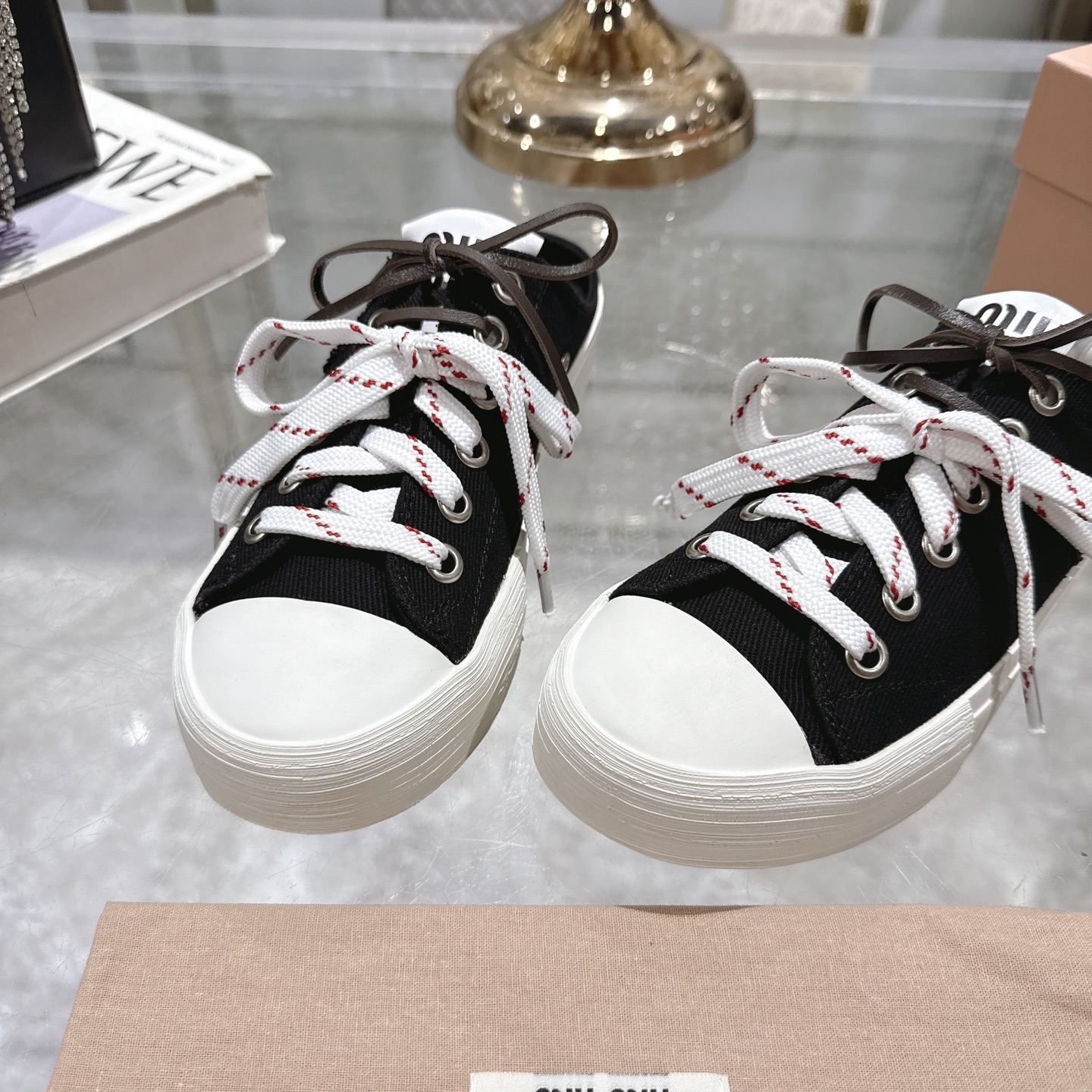 Miu Miu 25SS Retro Canvas Mules - Lightweight & Comfortable 9 i1746686511505 526 0 7