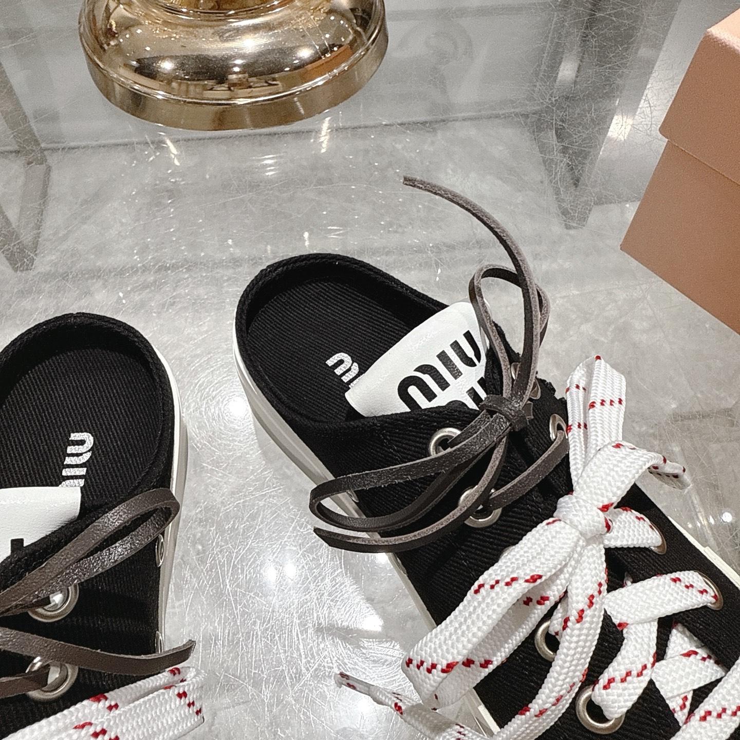 Miu Miu 25SS Retro Canvas Mules - Lightweight & Comfortable 8 i1746686512509 3950 0 6