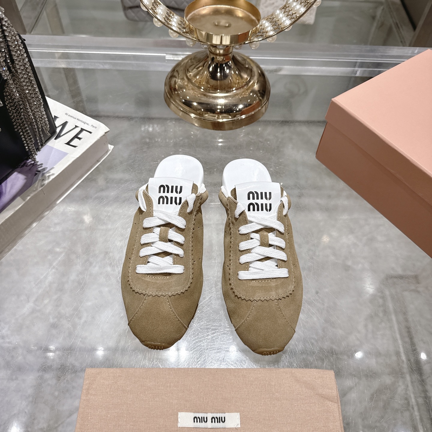 Miu Miu 25SS Leather Mules with Logo - Designer Style & Comfort 3 i1746687736277 3810 0 0