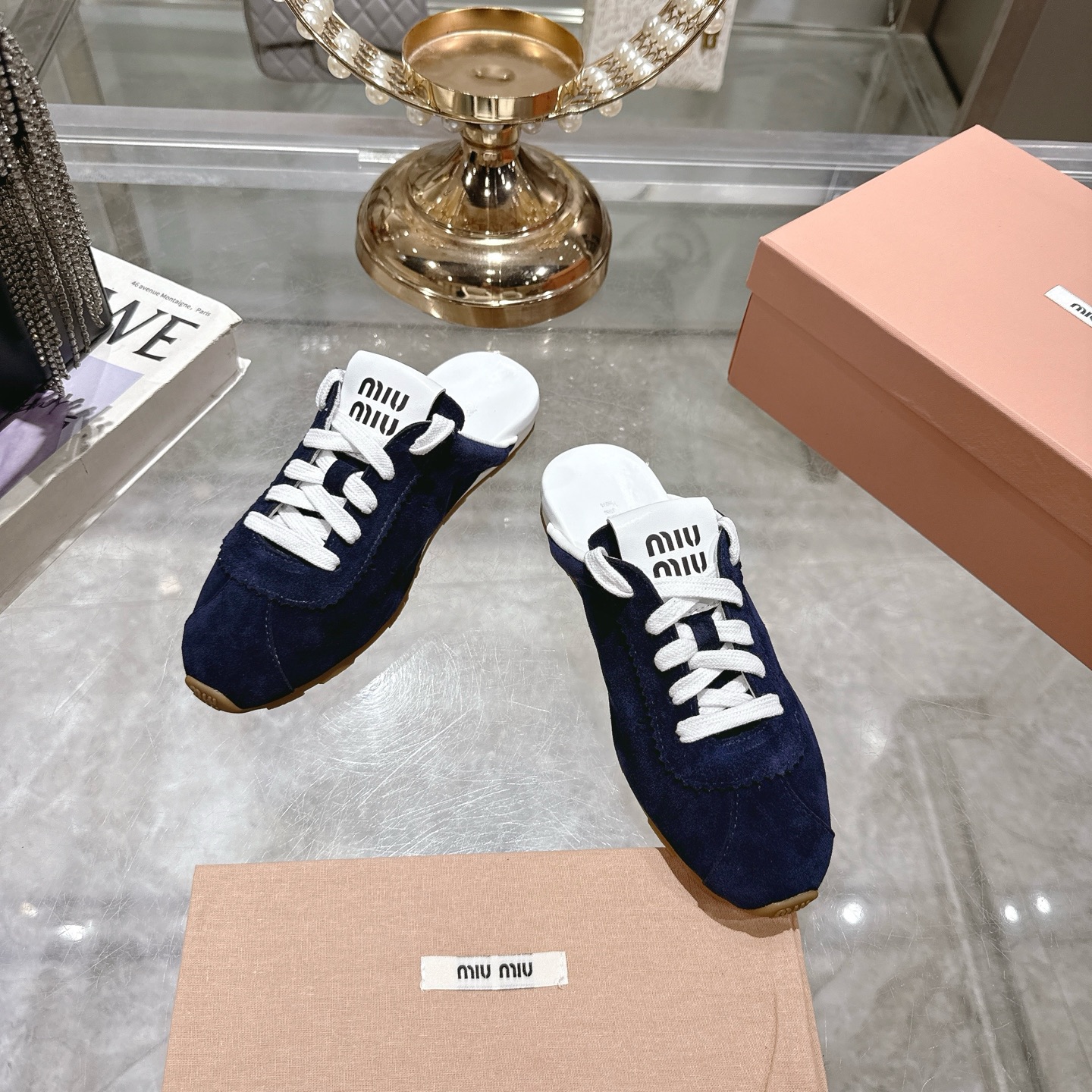Miu Miu Women's 25ss Spring Leather Sneakers Mules 4 i1746688208490 6745 0 1
