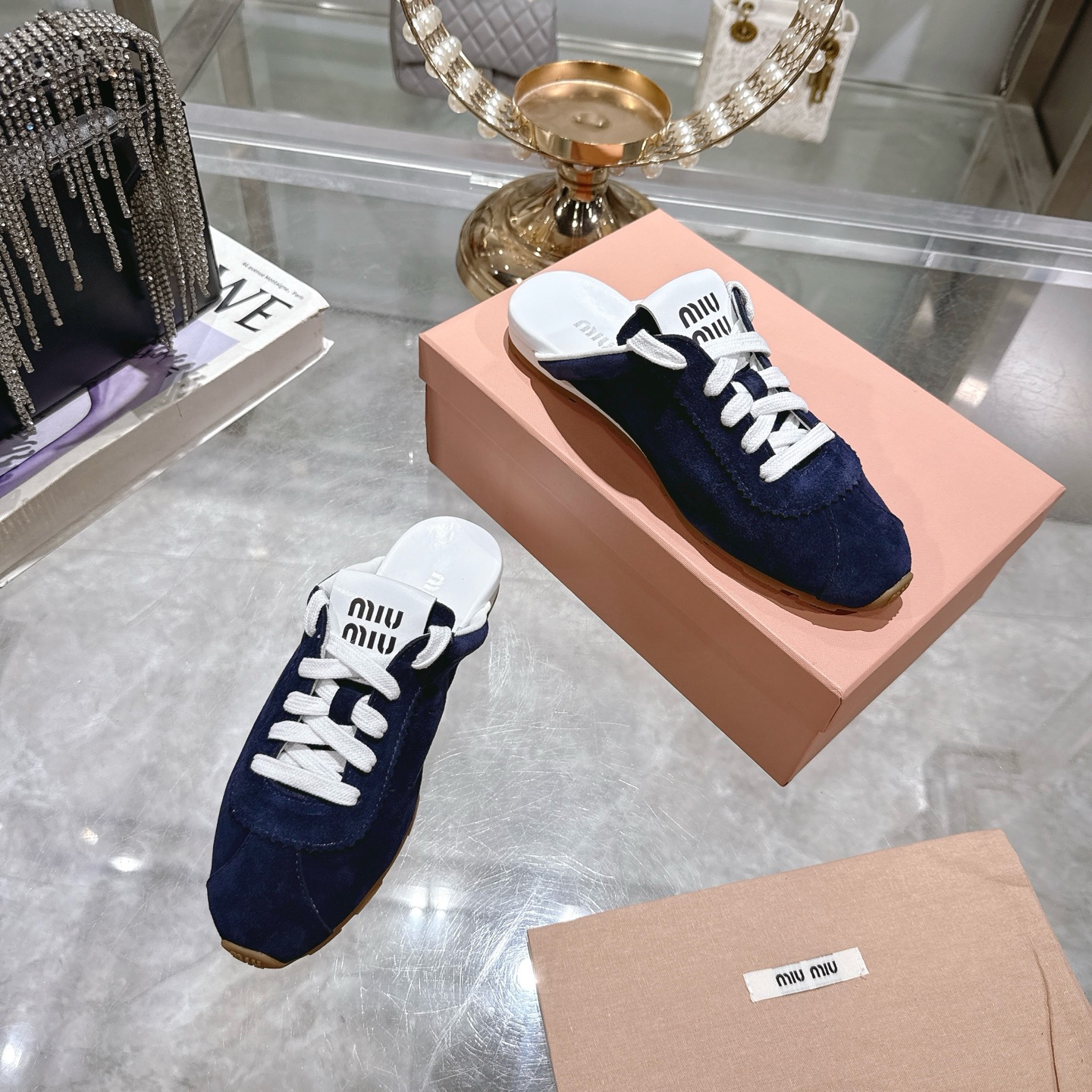 Miu Miu Women's 25ss Spring Leather Sneakers Mules 7 i1746688215791 2912 0 5