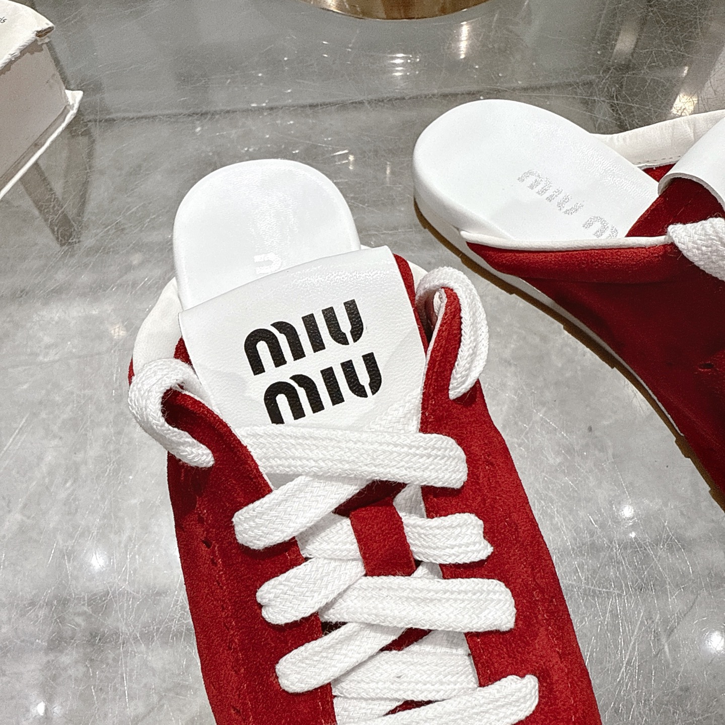 Miu Miu Women's Leather Pointed Toe Mules, Slip-Ons, Red Color 9 i1746688281250 7794 0 7
