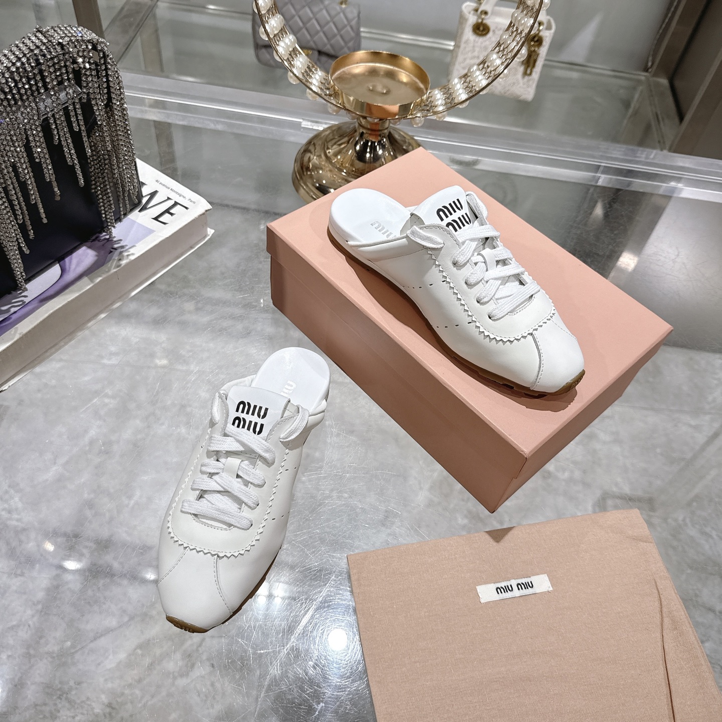 Miu Miu Spring Leather Lace-Up Heeled Slippers - Effortless Style 7 i1746688498913 5413 0 5