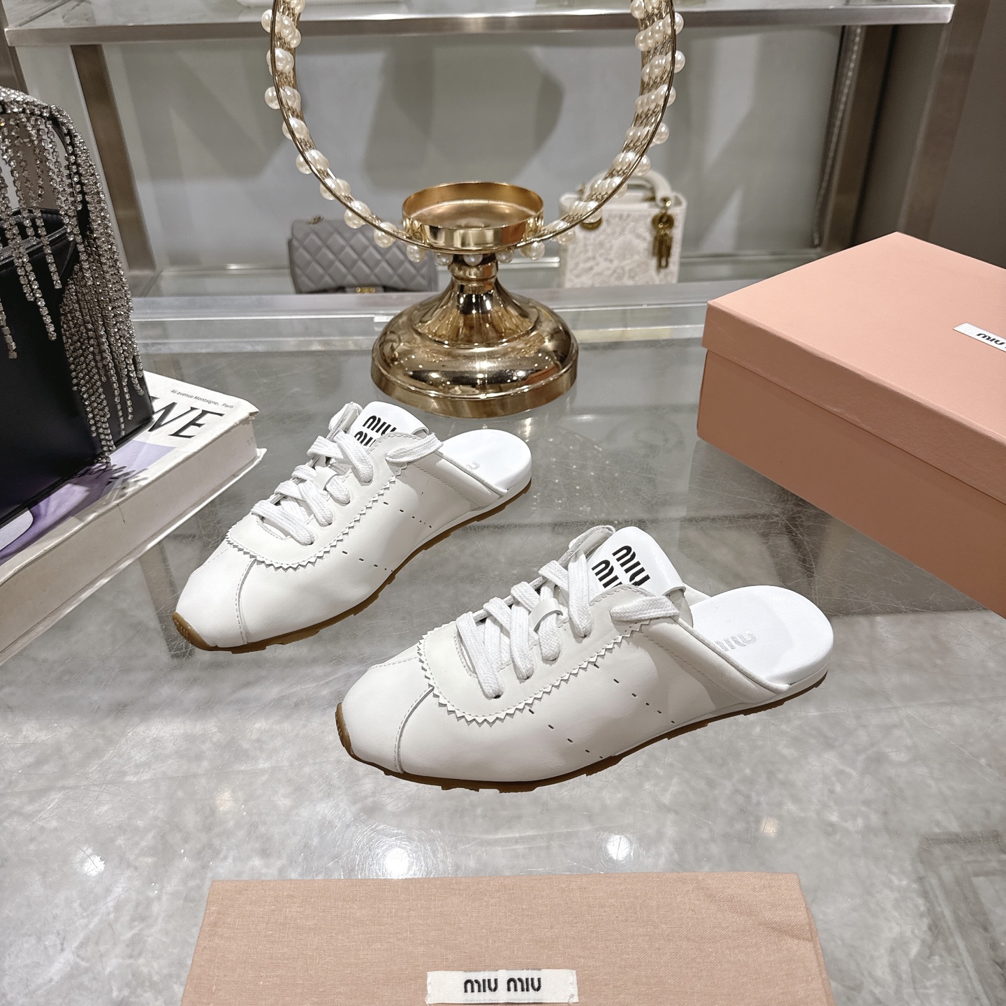Miu Miu Spring Leather Lace-Up Heeled Slippers - Effortless Style 2 i1746688499042 796 0 2