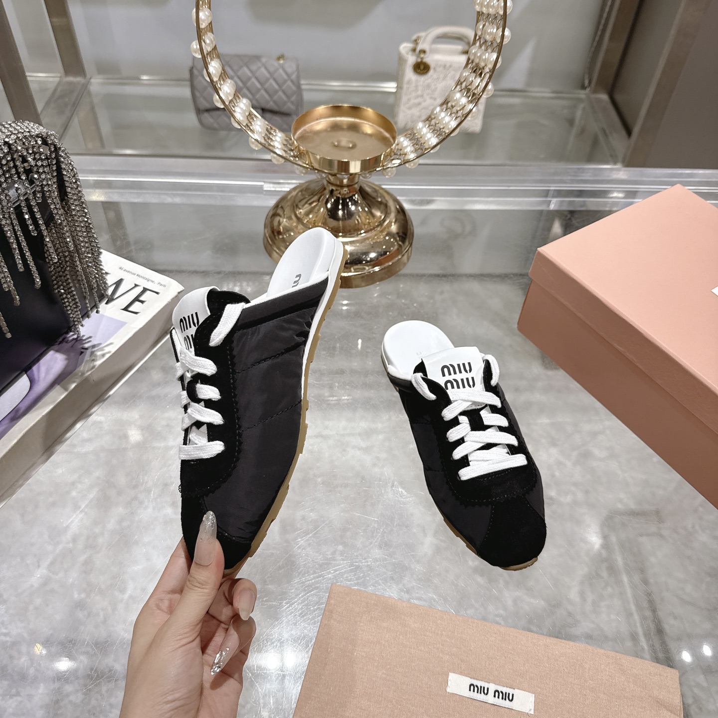 Miu Miu Spring Leather Mules with Adjustable Straps and Logo Detail 5 i1746688537610 1376 0 3