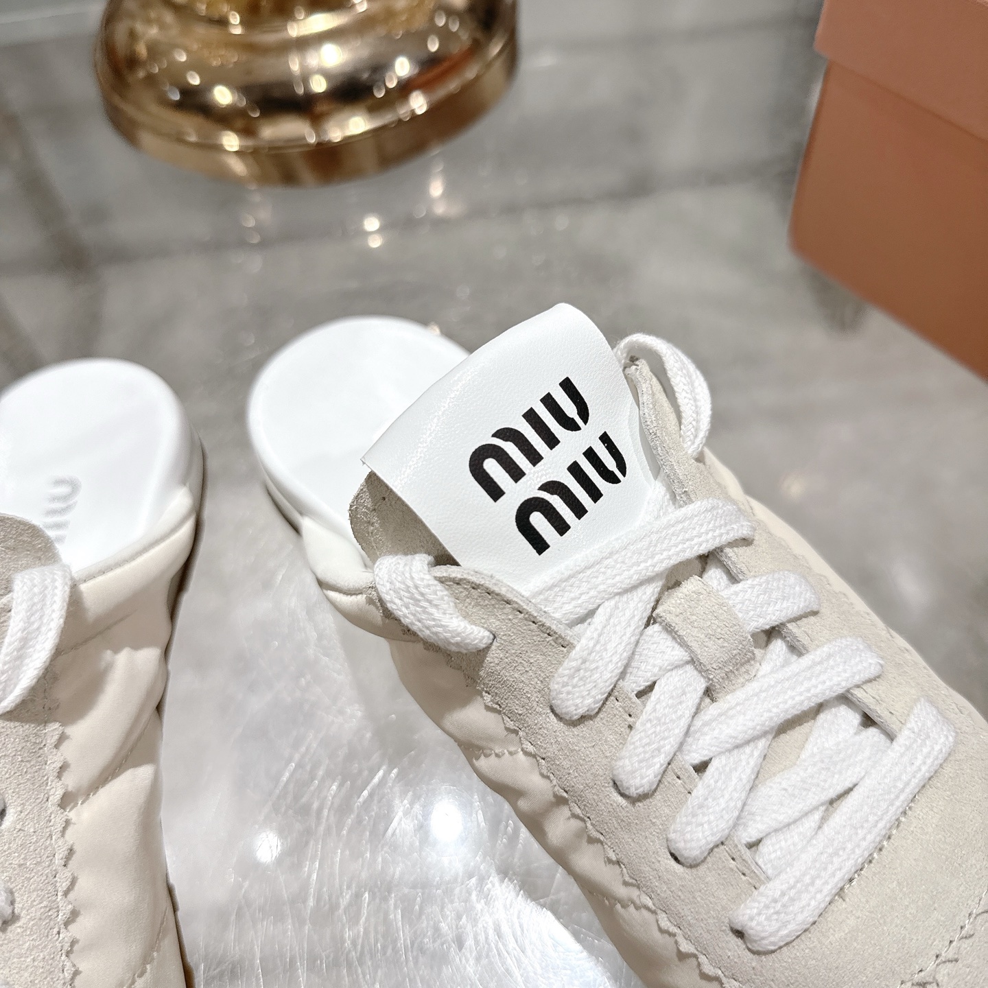 Miu Miu Women's Spring 25 Leather Pointed Toe Heeled Sandals Mules Slippers 8 i1746688566761 6300 0 6