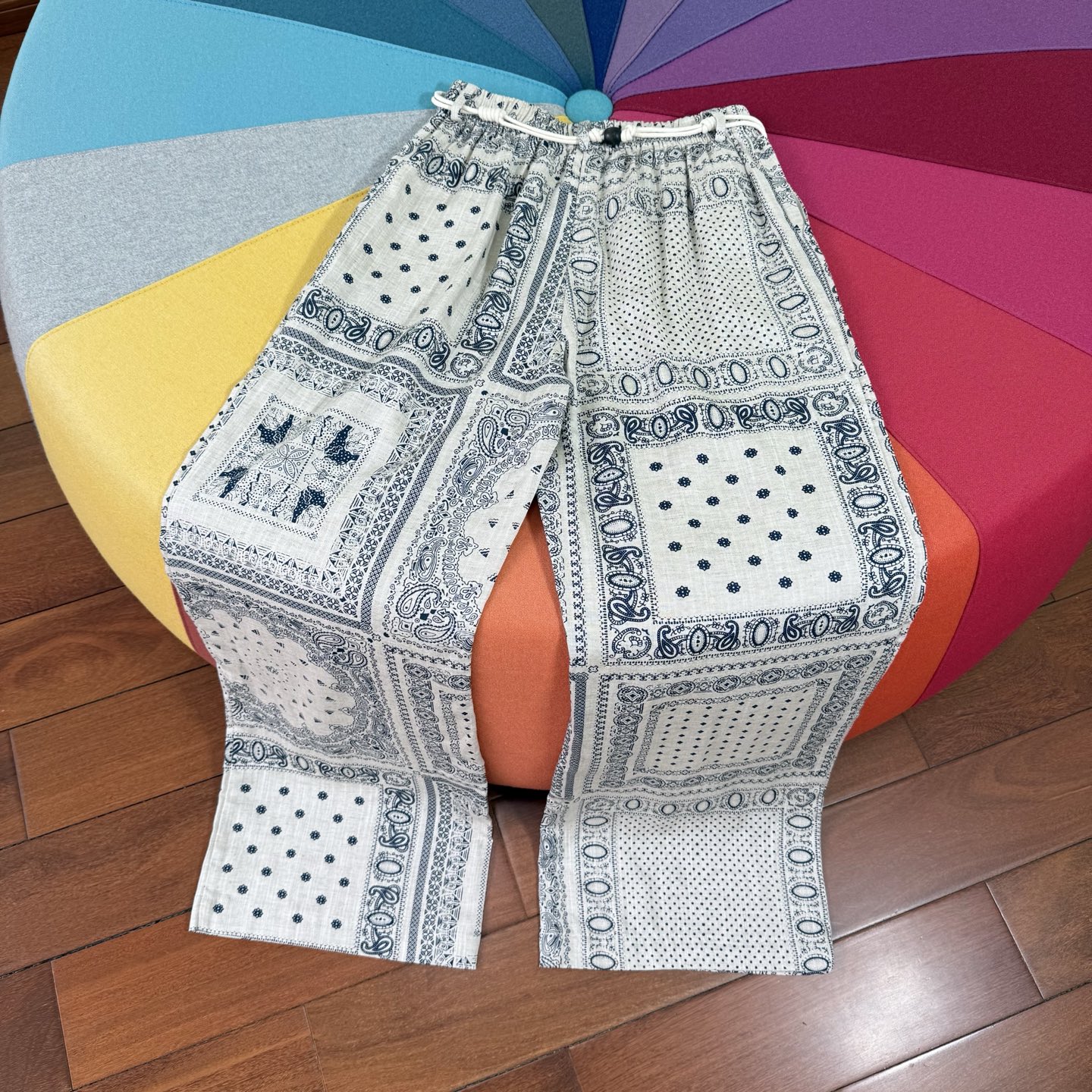Boho Print Linen Pants with Handmade Braided Belt - Summer Holiday Essential 10 i1745764271834 9572 0 8