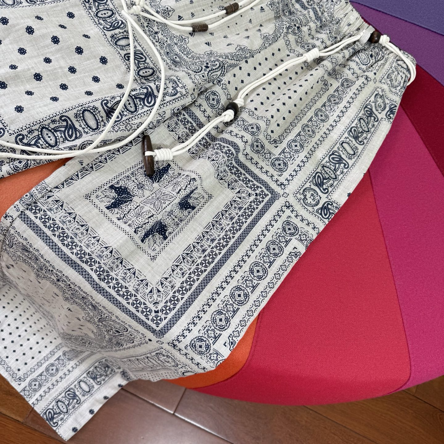 Boho Print Linen Pants with Handmade Braided Belt - Summer Holiday Essential 5 i1745764271871 7439 0 3