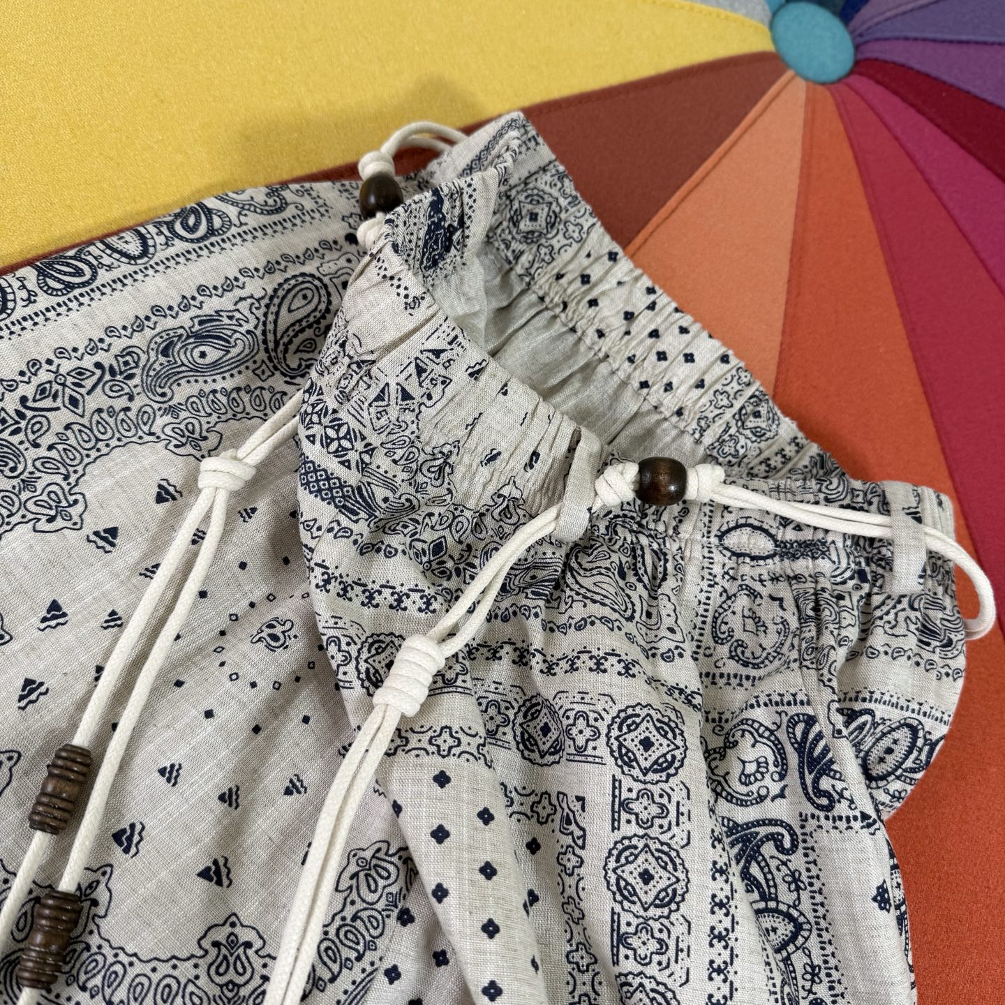 Boho Print Linen Pants with Handmade Braided Belt - Summer Holiday Essential 3 i1745764273753 3774 0 1